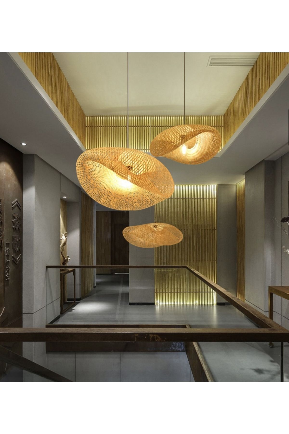 Fico Home-Design Bamboo Chandelier Wicker Chandelier Modern Nordic 1st Class Quality 400mm Diameter Add Freshness 6