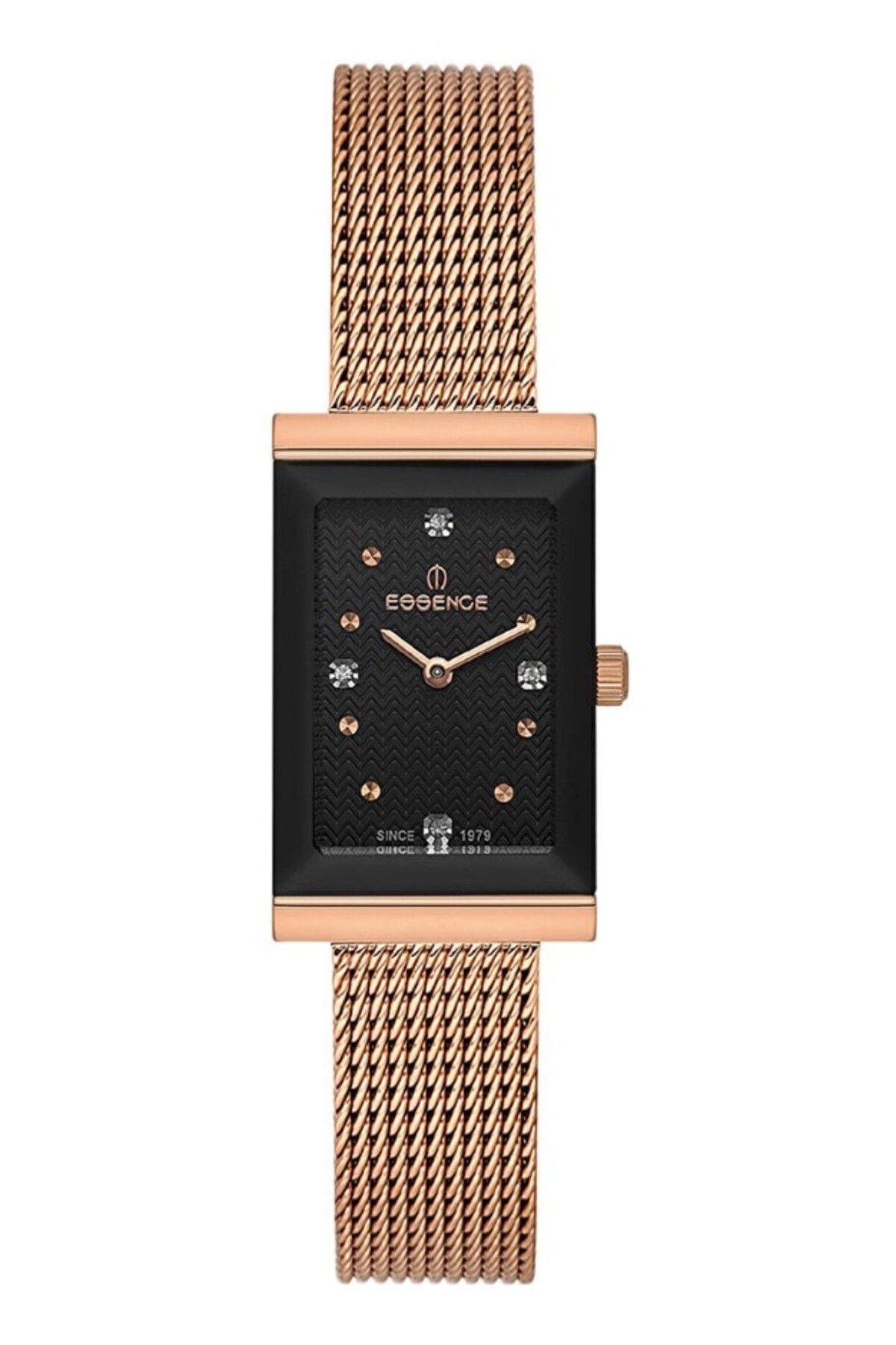 Essence-5 Atm Water Resistant D1213.490 Stone Design Mesh/Steel Cord Rectangular Dial Steel Case 2