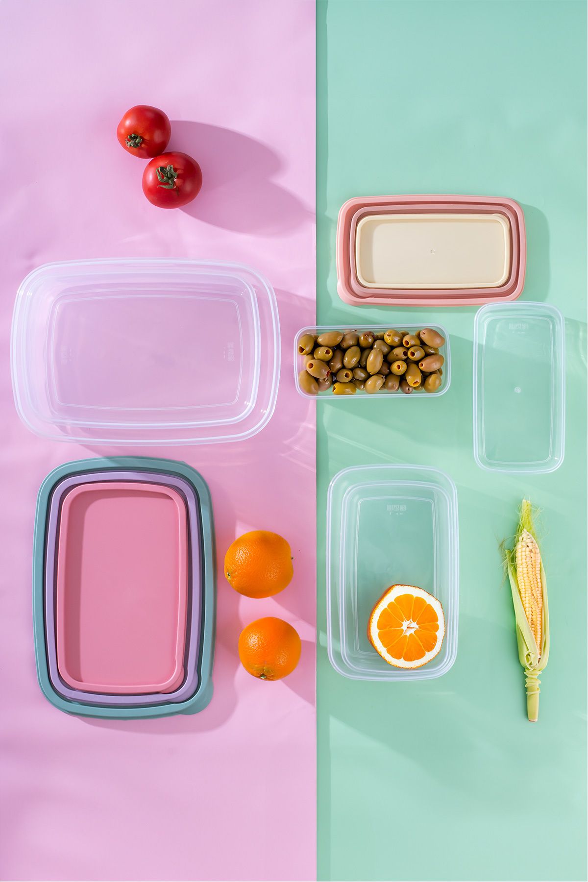 Porsima-Org-400 6 Pieces 12 Pieces Deep Freezer Microwave Storage Container - Multi-Purpose Food Storage Container Set 3
