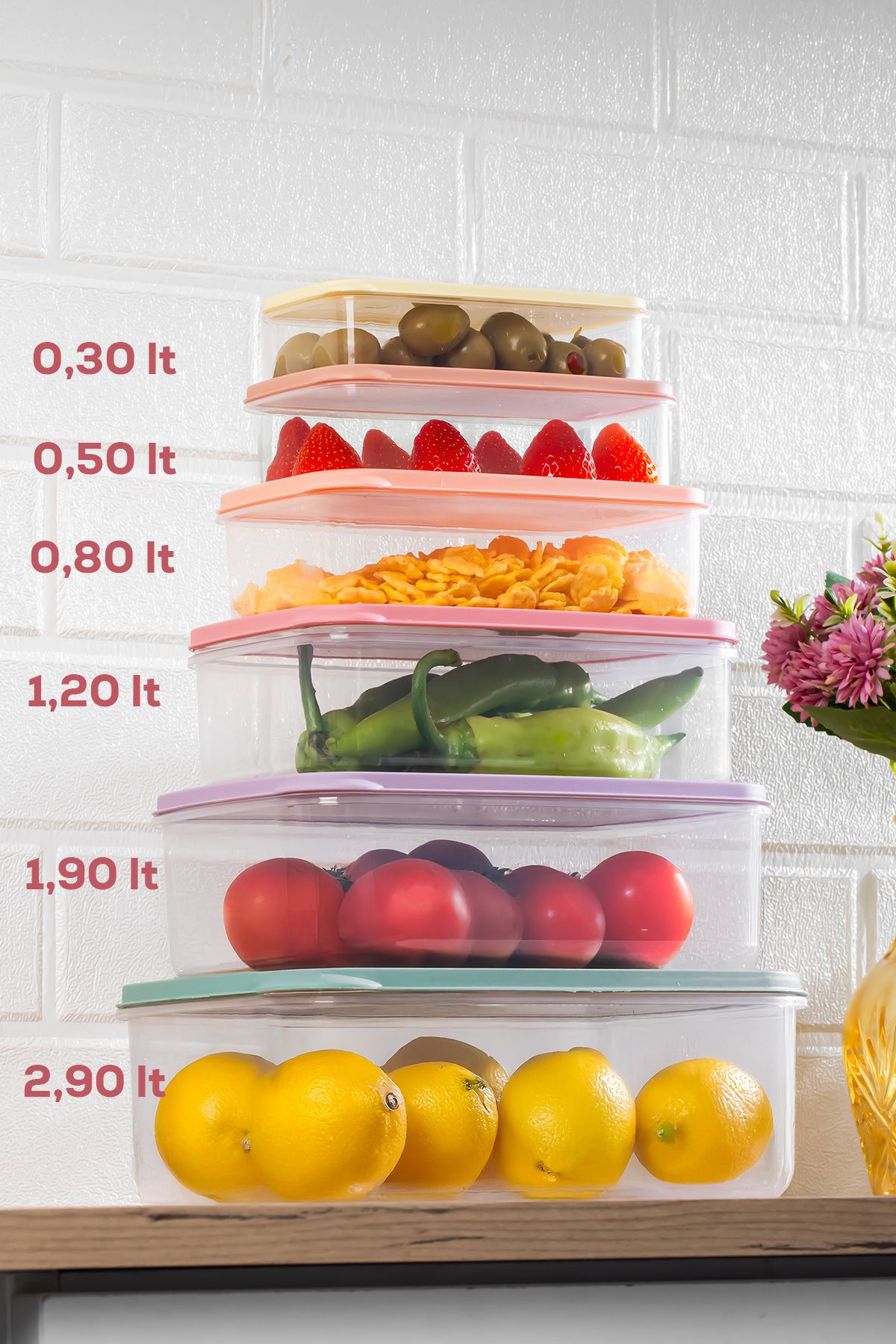 Porsima-Org-400 6 Pieces 12 Pieces Deep Freezer Microwave Storage Container - Multi-Purpose Food Storage Container Set 1