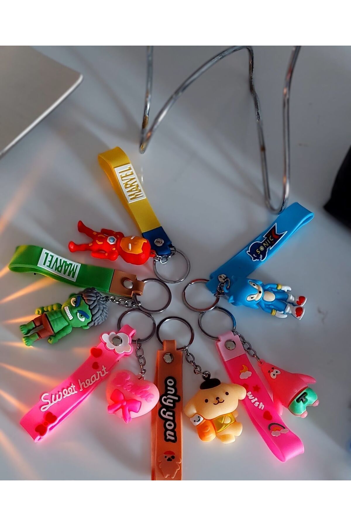 HISCOSMETIC Lüks Karışık Aksesuarları Figürlü Maskot Anahtarlık Serisi