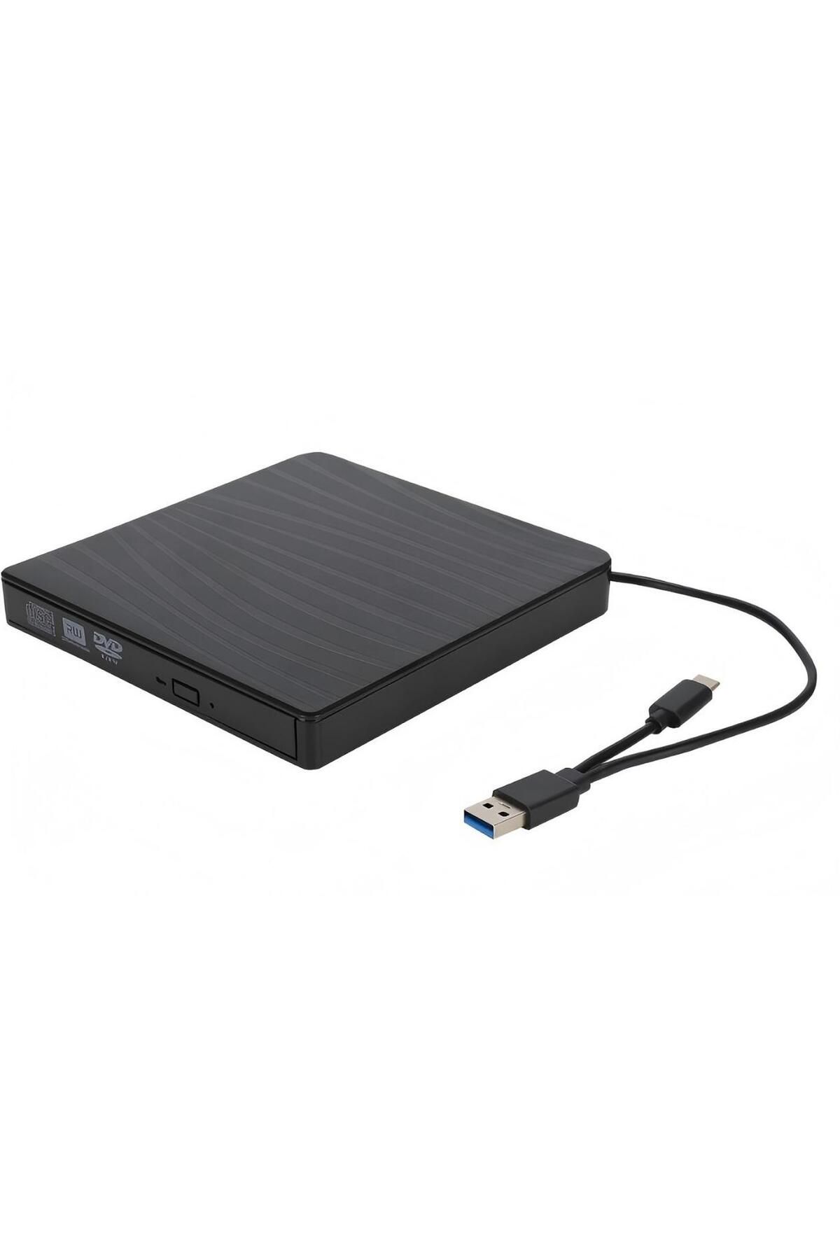 Generic-محرك أقراص DVD خارجي رفيع 2 في 1 USB 3.0 C ومحرك أقراص DVD RW ومحرك أقراص CD وقارئ أقراص ضوئية 2