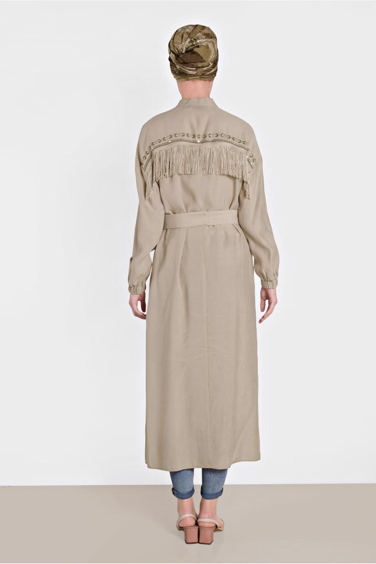 Alvina-Birded Tunic with Tassel Details on the Back 4473 4
