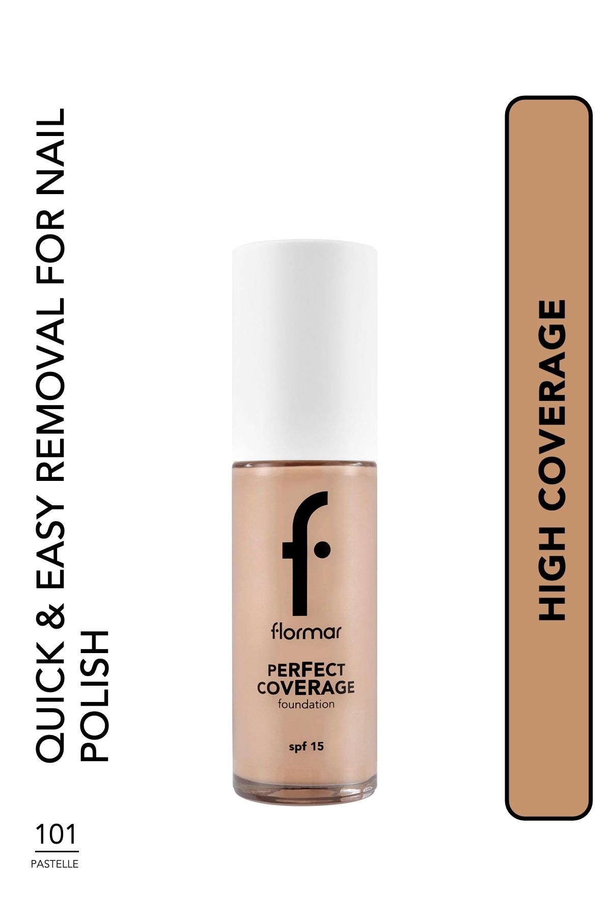 Flormar-كريم أساس بتغطية مثالية مع عامل حماية من الشمس SPF15، 101 باستيل 1