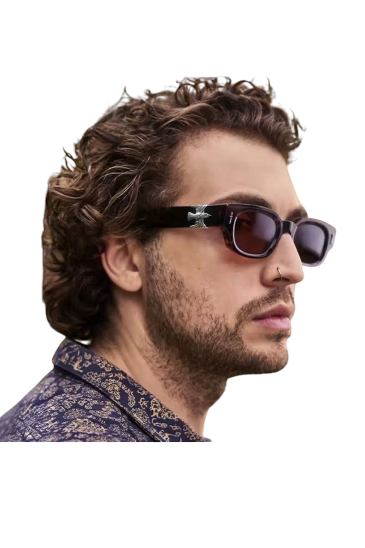 Pierre Lotus PİERRE LOTUS UNISEX OVAL KILIÇLI GÜNEŞ GÖZLÜĞÜ PLG1129