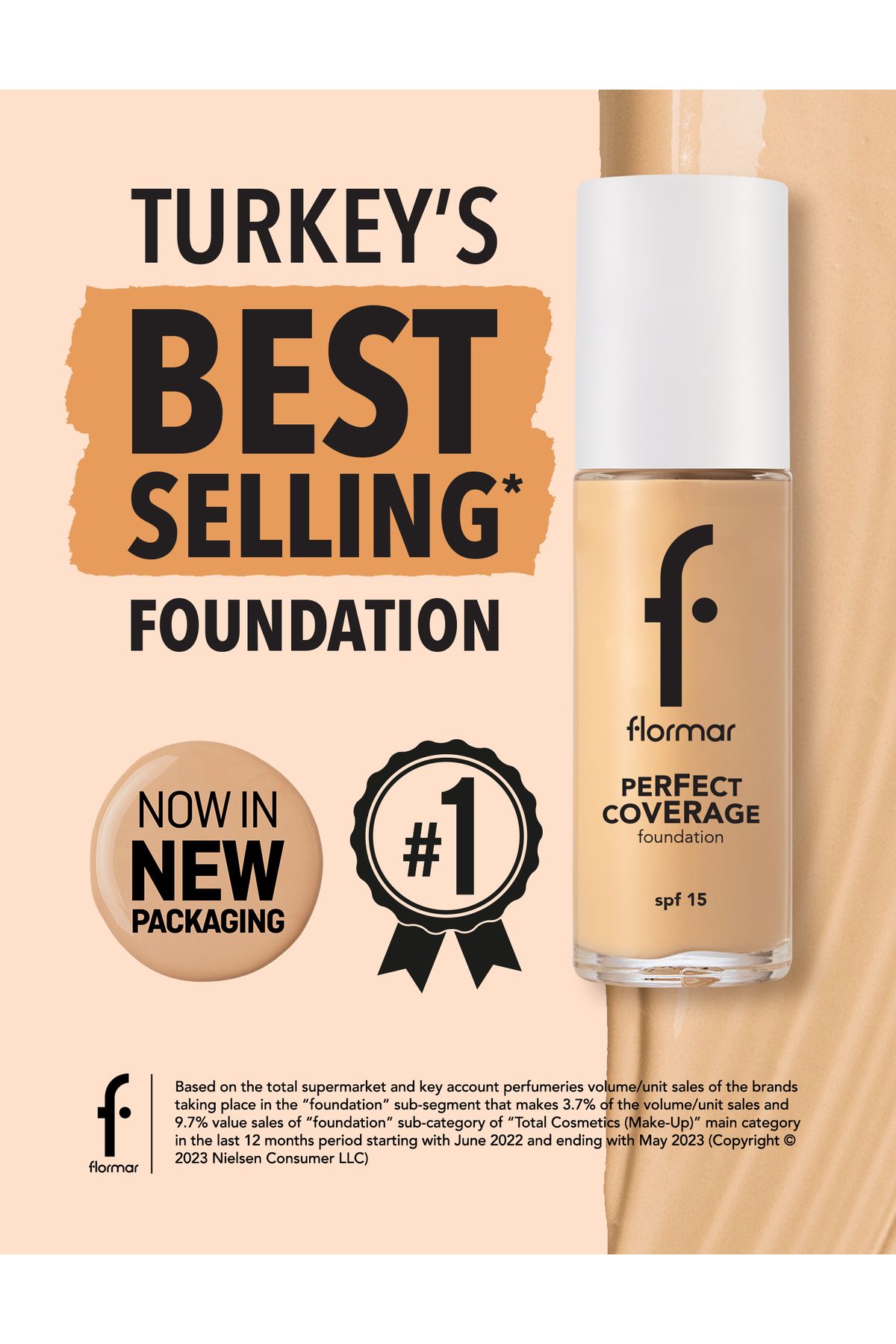 Flormar-Flormar Perfect Coverage Foundation 121 Golden Neutral 4