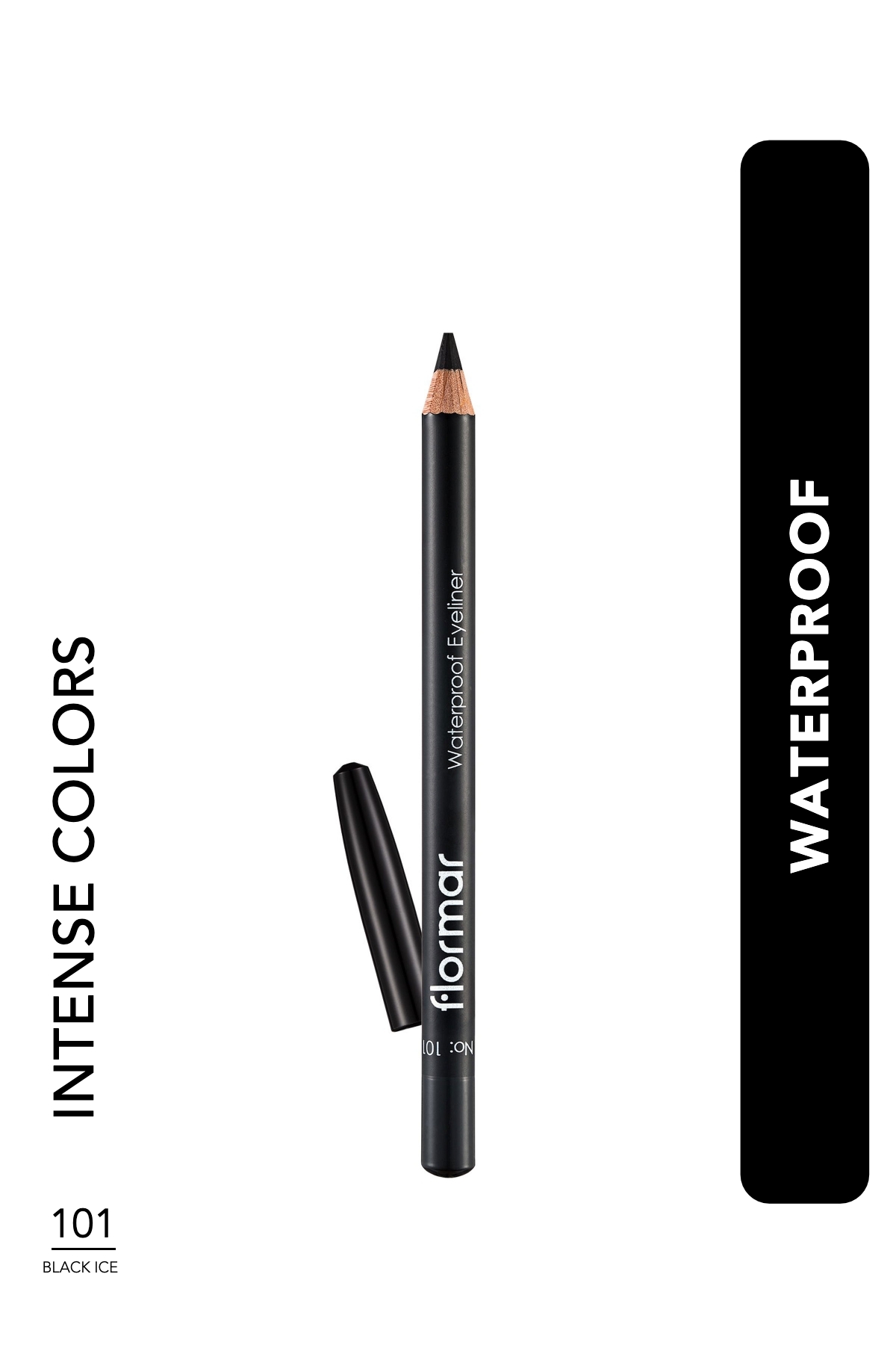 Flormar محدد عيون مقاوم للماء بلمسة غير لامعة - محدد عيون مقاوم للماء - 101 ب...