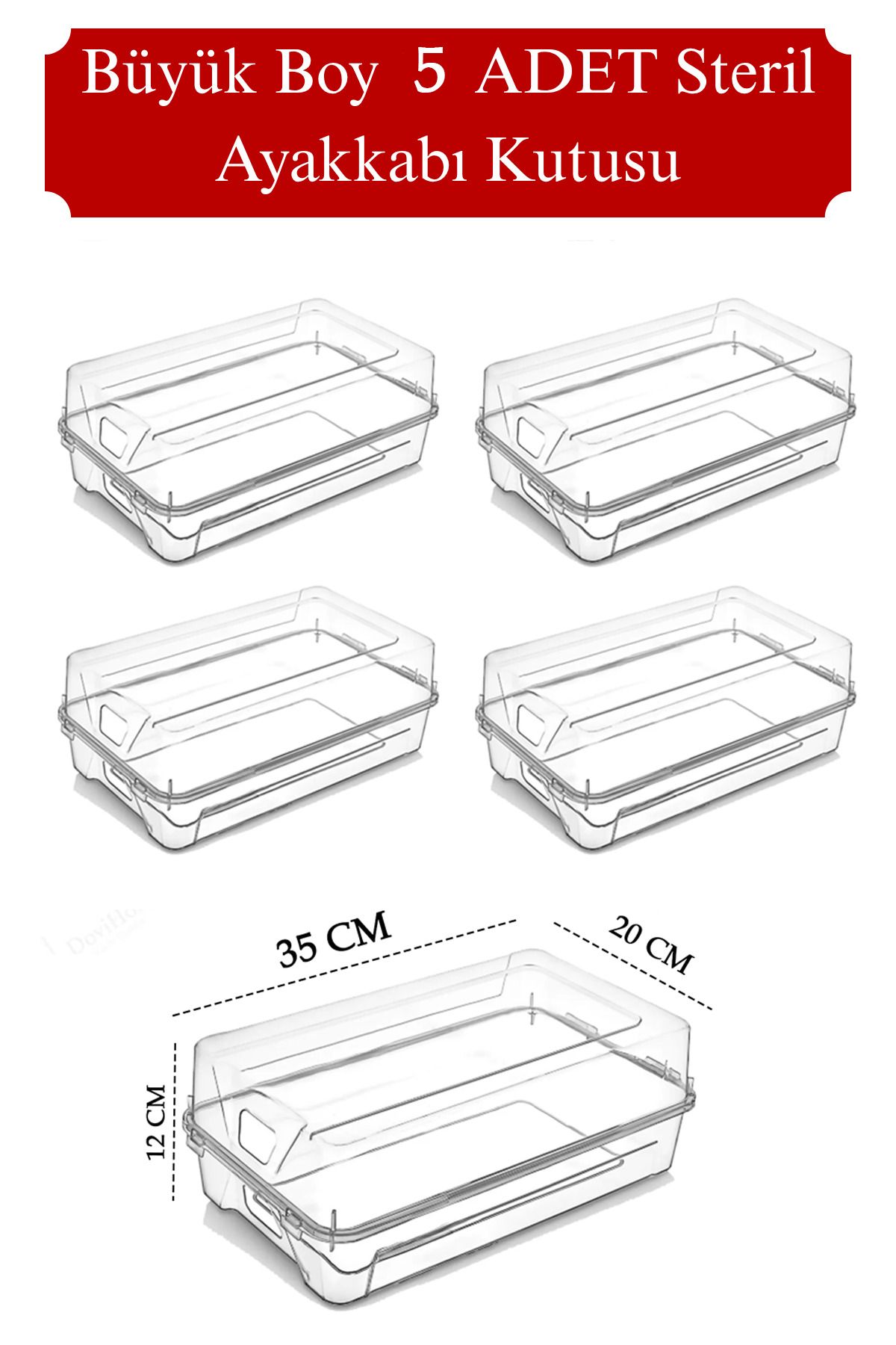 DOVİHOME-Set of 5 Men's Shoe Storage Box 1