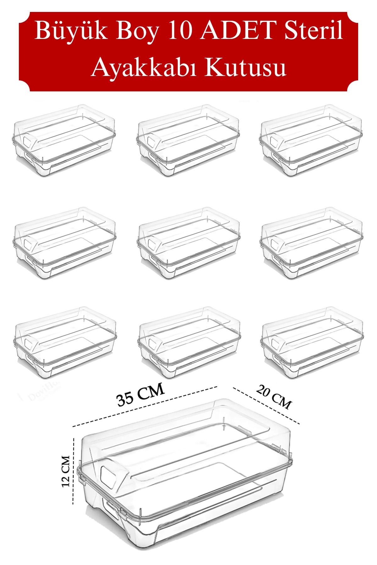 DOVİHOME-Set of 10 Men's Shoe Storage Box Set 1