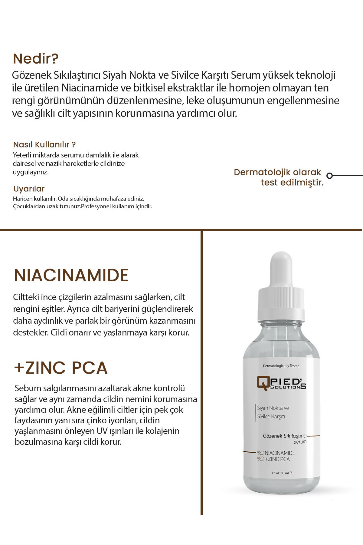 Gözenek Sıkılaştırıcı Siyah Nokta Ve Karşıtı Niacinamide Serum ( Niacinamide6% Zıncpca) — TM004 — تصویر 6 از 6