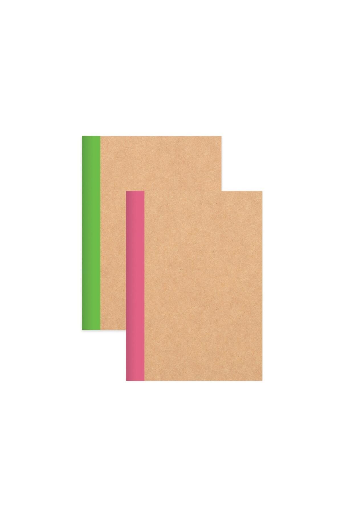 Keskin Colors Keskin Color Kareli Stickerli Kraft Kapak Defter Set | 18,5 x 26 cm | 50 Yaprak