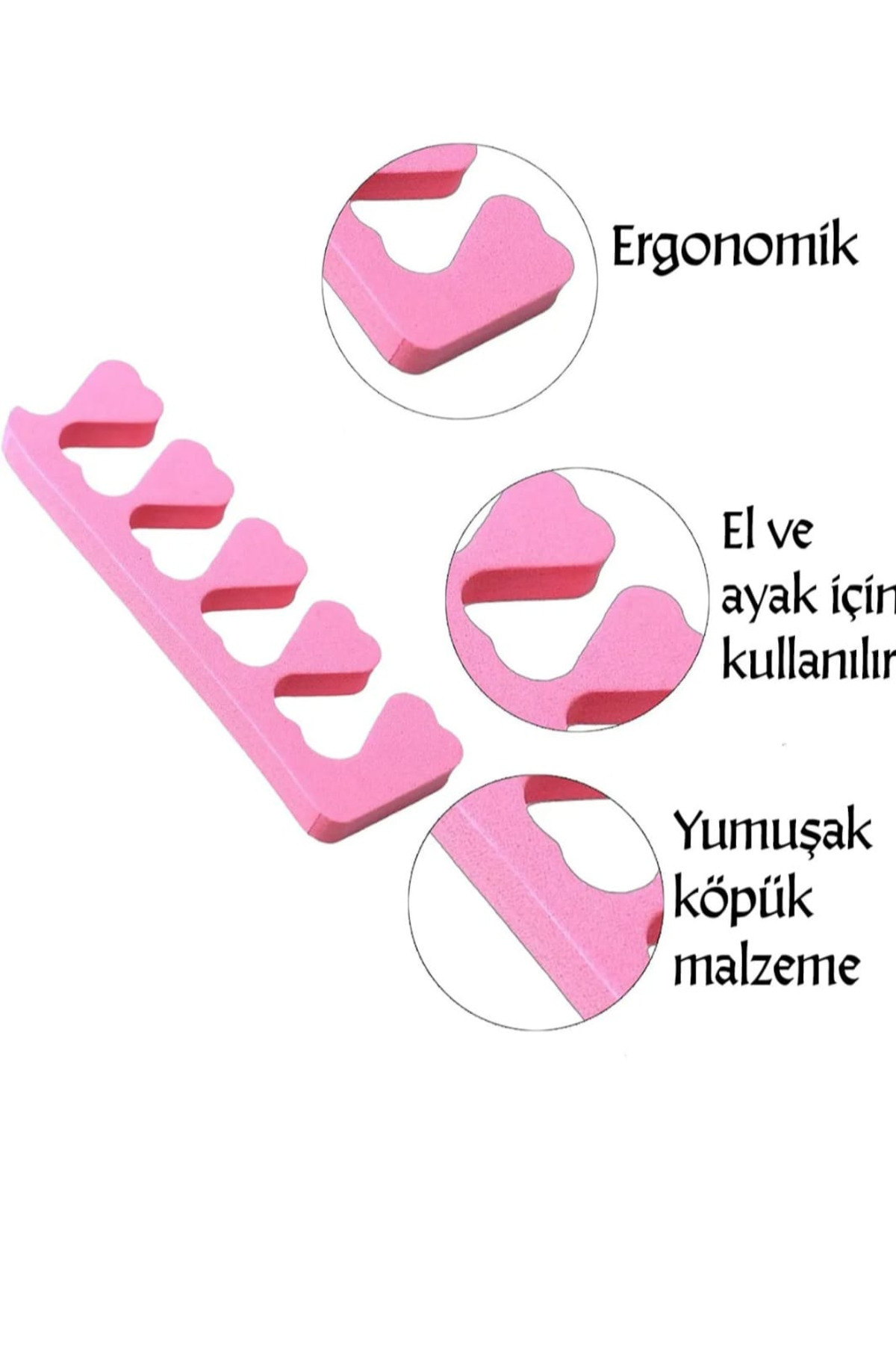 Parmak Ayırıcı Aparat El Ve Ayak Parmak Ayırma Süngeri Manikür Pedikür Aksesuarı Kozmetik 1 Adet — g48dg4t84t4 — تصویر 2 از 2