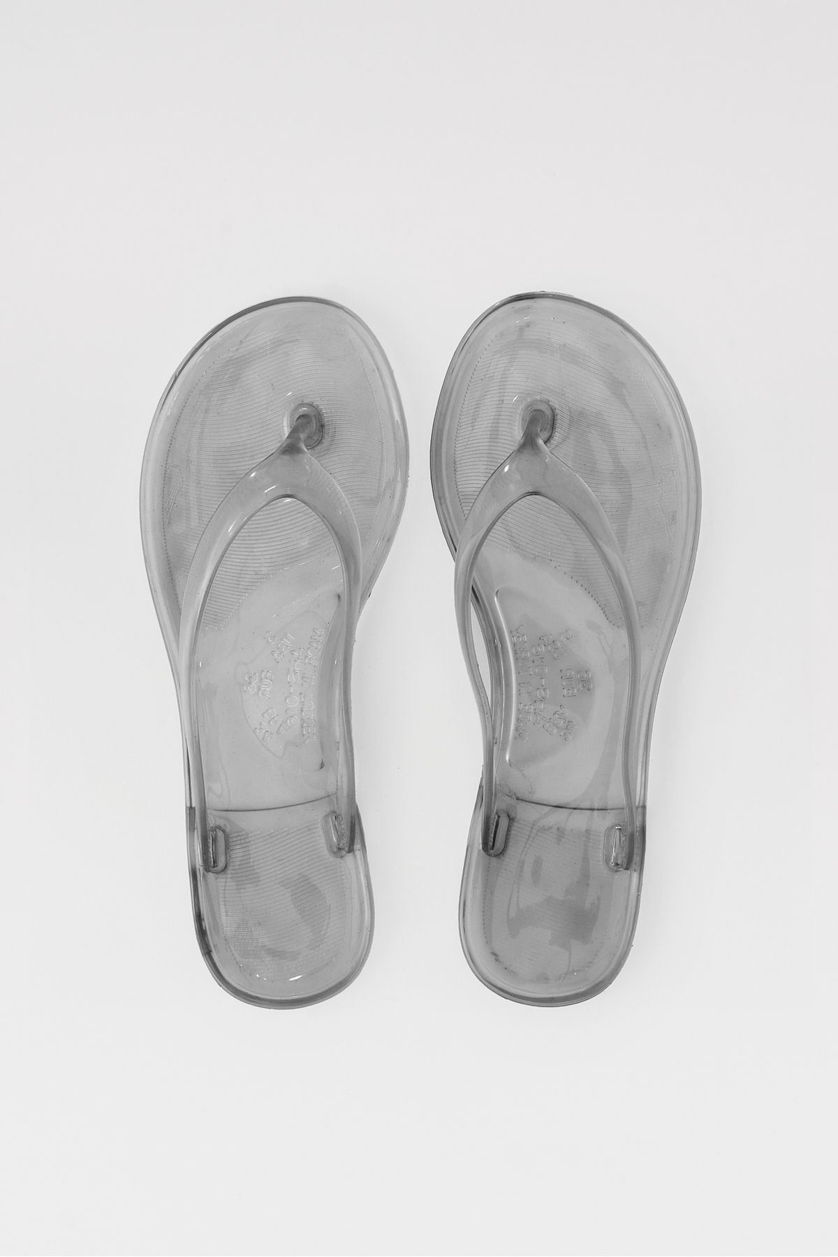 OZYO-Desta Transparent Black Beach Slippers 4