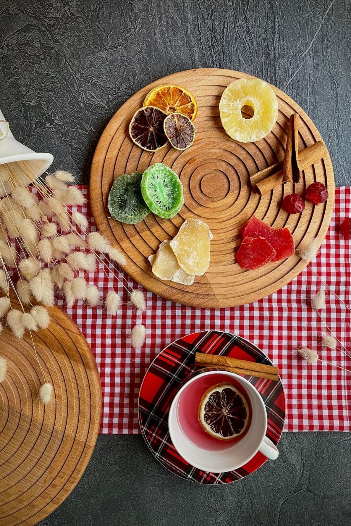 Mobika Home AHŞAP SUNUMLUK YUVARLAK
