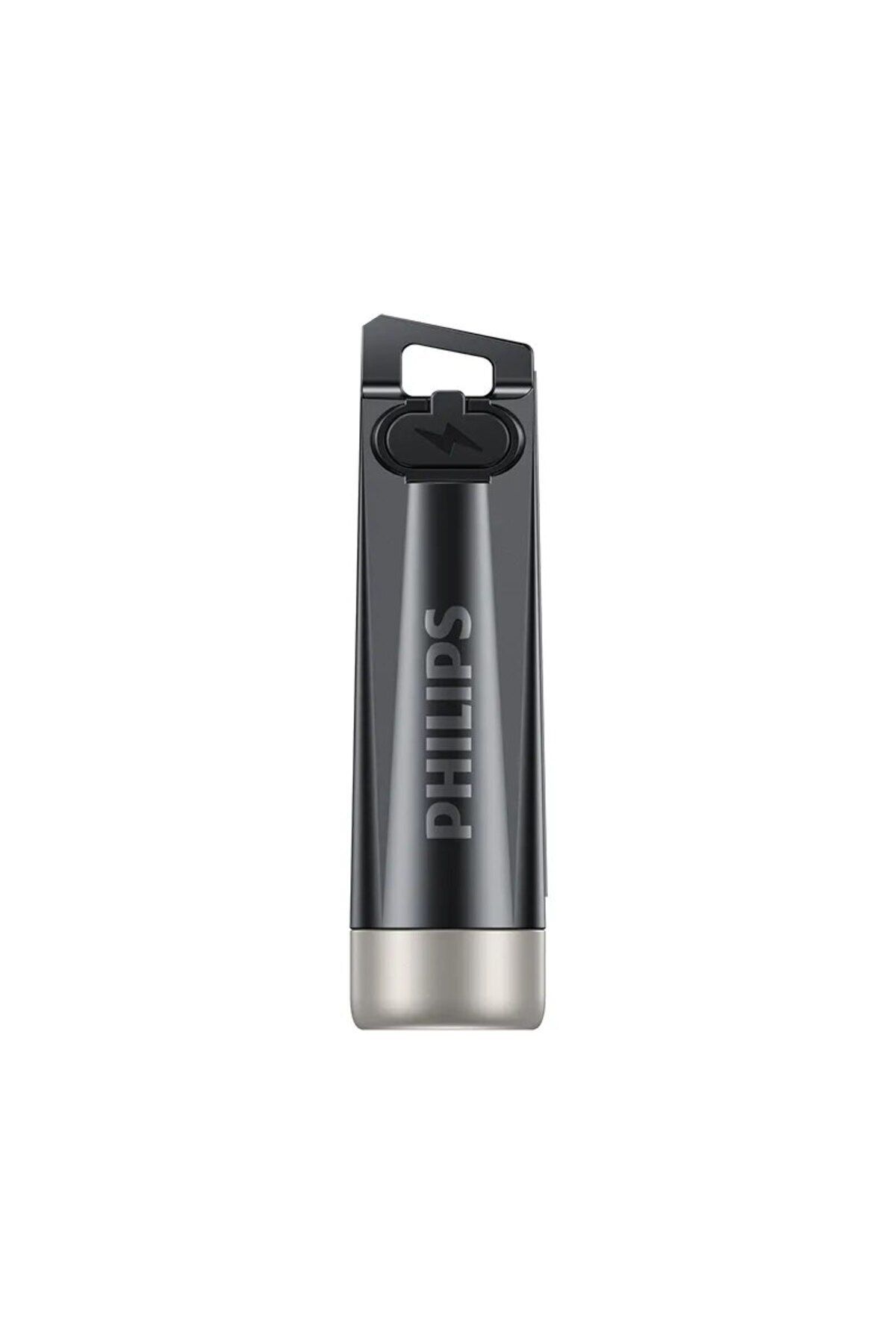 Philips-Button Electronics black MINI EDC PHILIPS NEW EDC Flashlight LED Rechargeable Mini EDC Keychain Flas 8