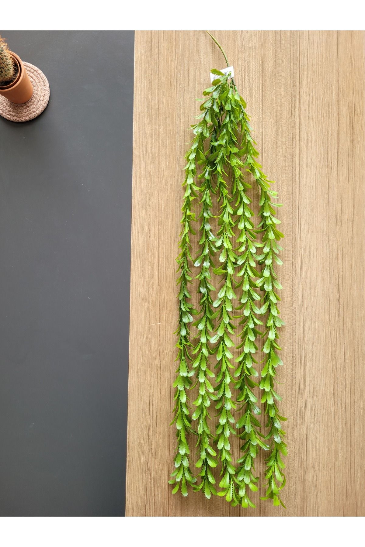 rosfloa rf Saksısız 5 Dallı Yoğun Yapraklı Yeşil Yapay Sarkıt Dekor Bitki Çiçek (90 Cm)