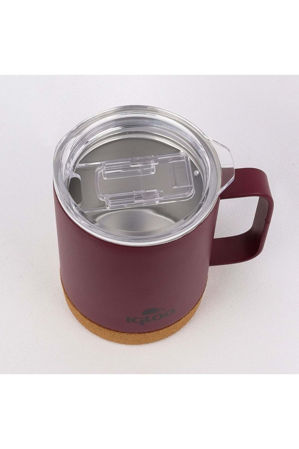 IGLOO-Cork Mug 350ml Thermos Mug Cup Flask Red 3