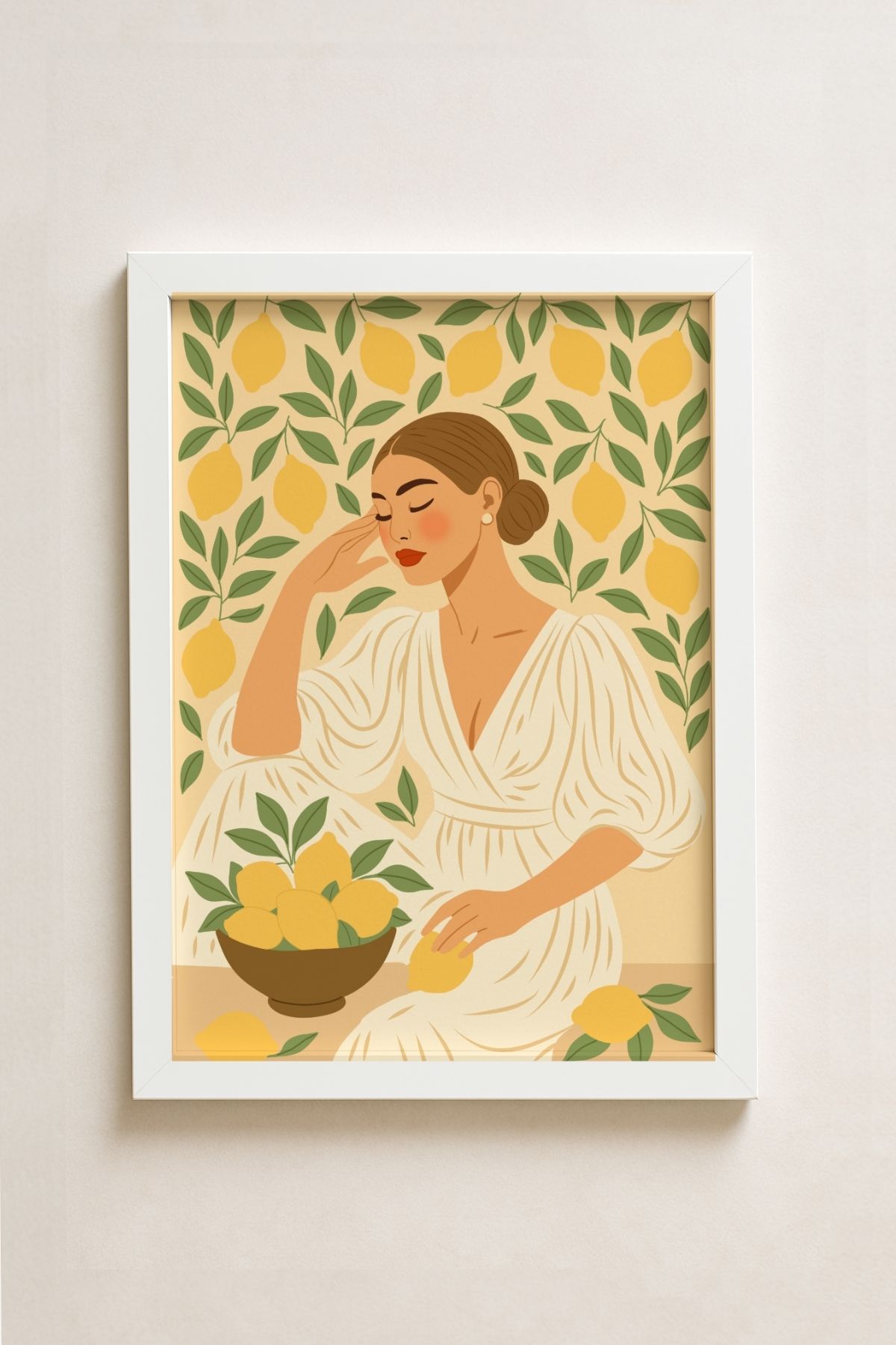 Sweet Souls İllüstrasyon Poster – A4 Beyaz Çerçeveli, Pleksi Koruma, Duvar Tipi