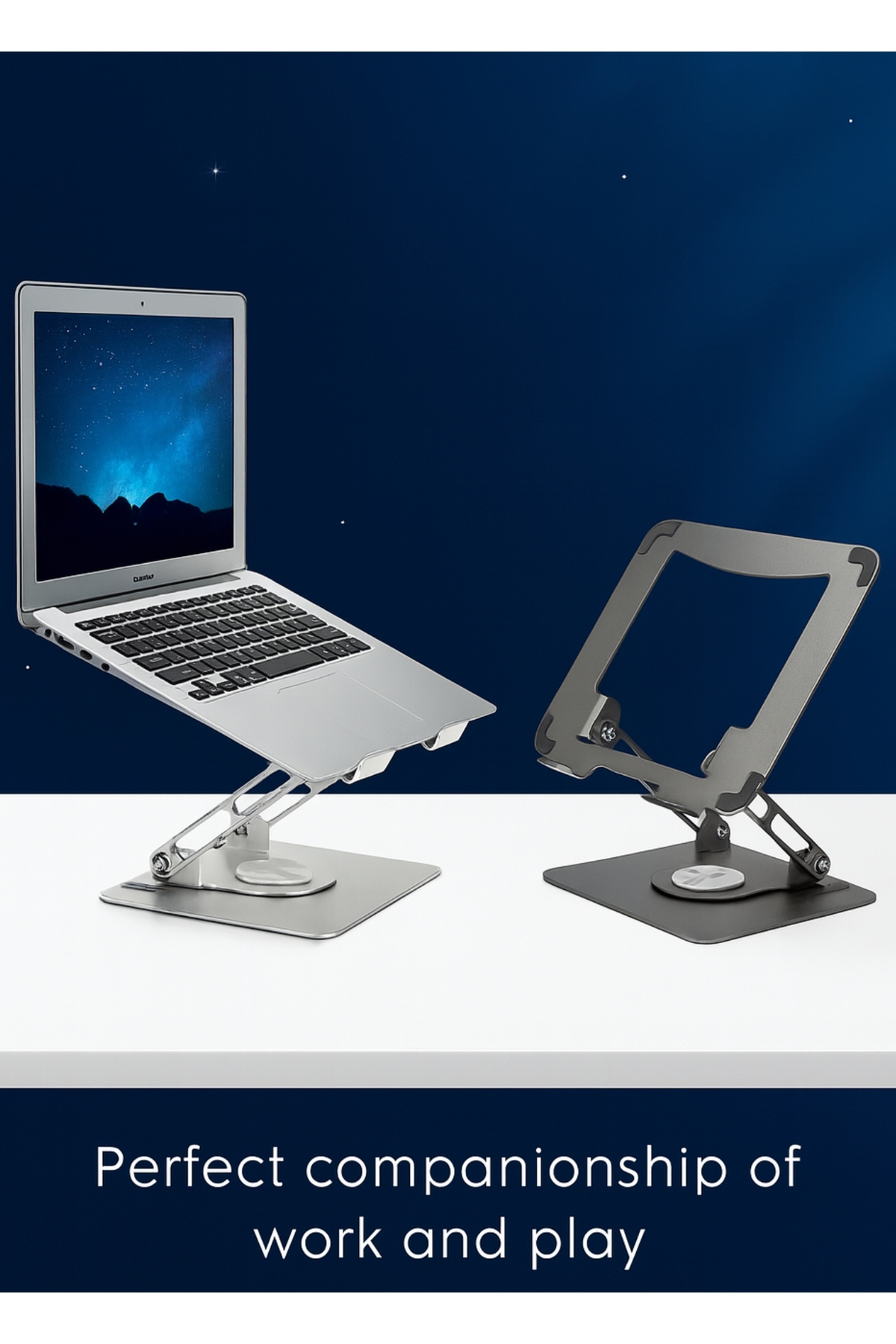 حامل كمبيوتر محمول بزاوية 360 درجة - ارتفاع وزاوية...