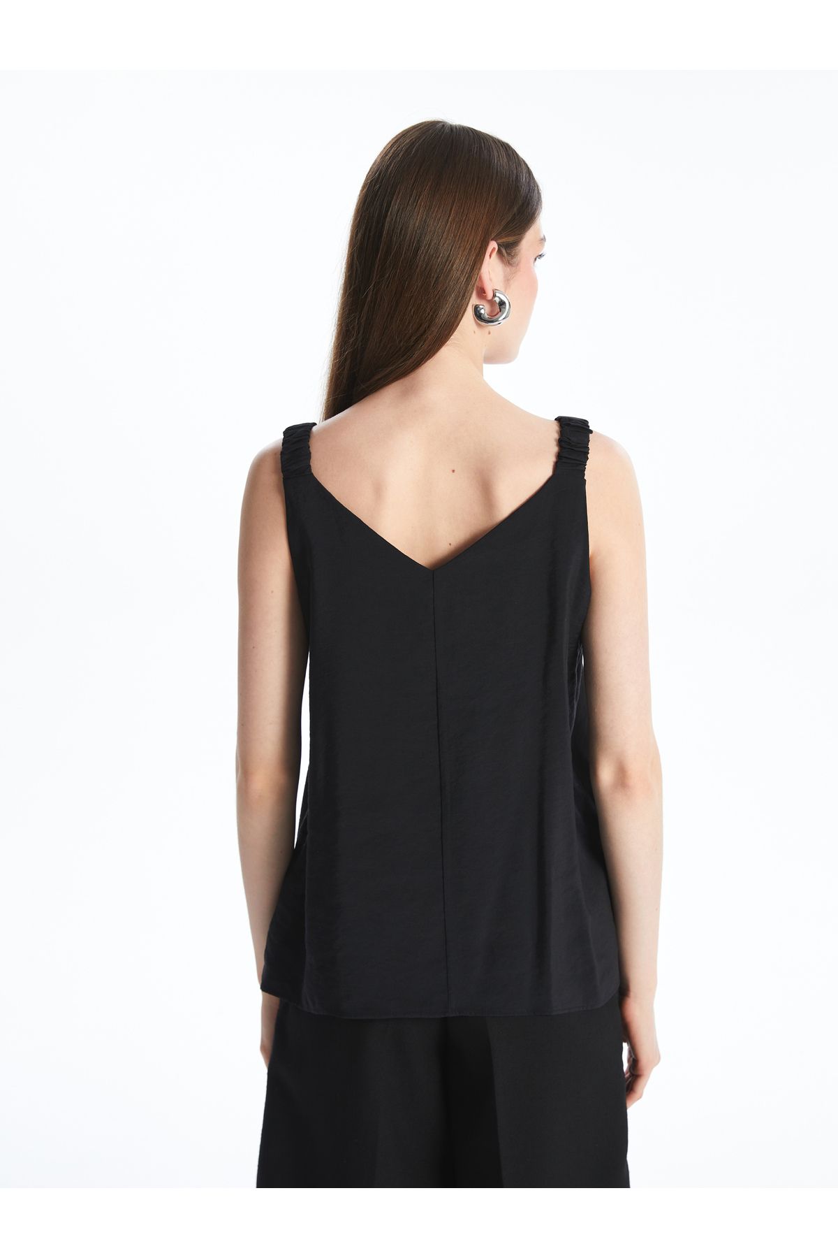 LC Waikiki-Modal Blend Blouse with V Neck Strap 4