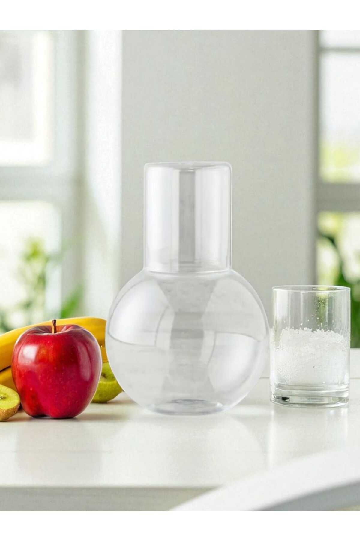 Noah Exclusive 1300 ml Cam Başucu Sürahisi + 300 ml Seffa