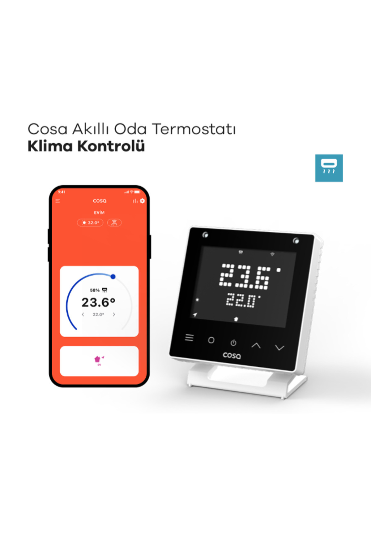 Cosa Akıllı Oda Termostatı Klima Kontrolü V5