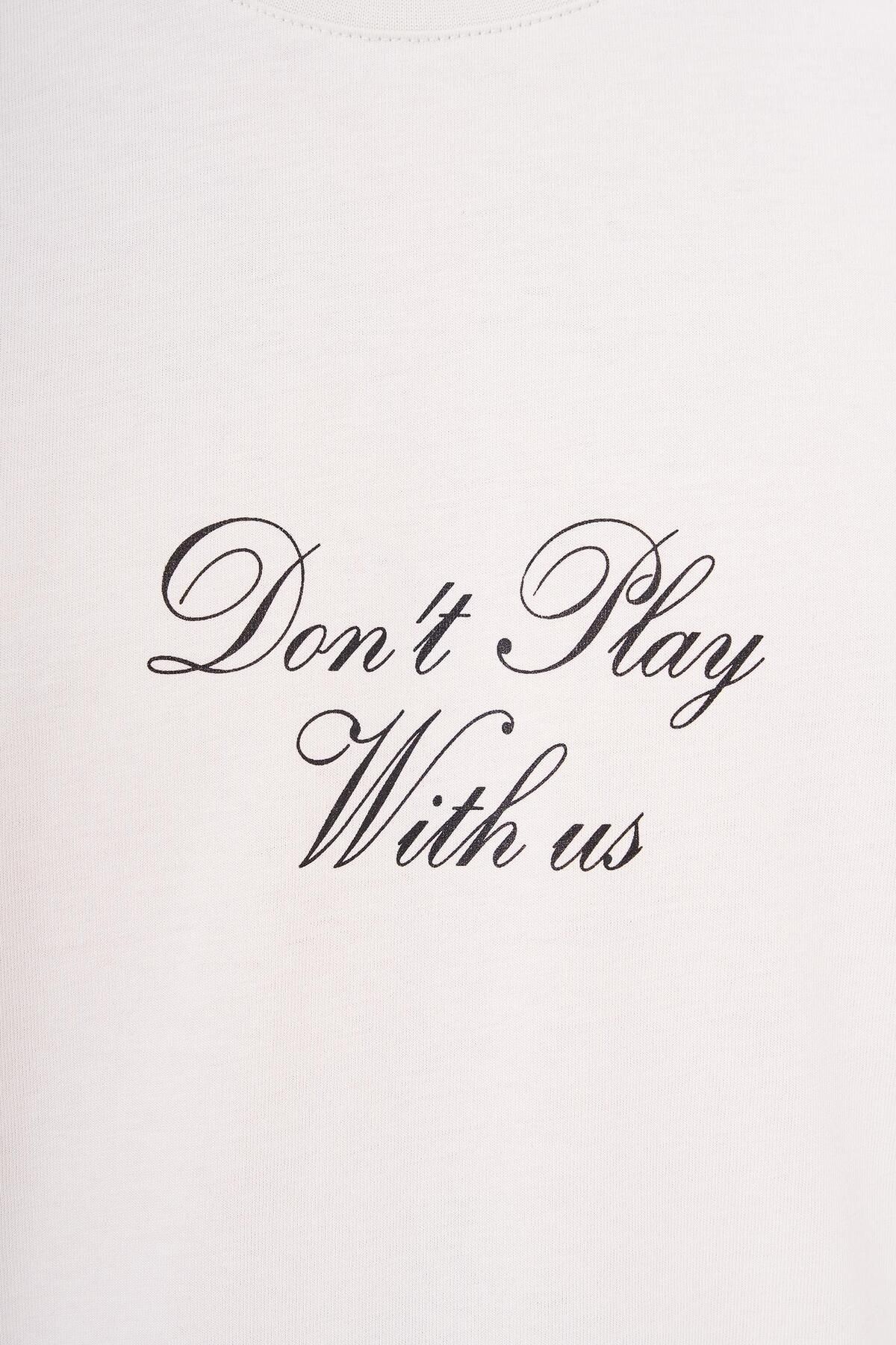 Machinist-Ανδρικό μπλουζάκι Oversize Grey - Don't Play With Printed 3