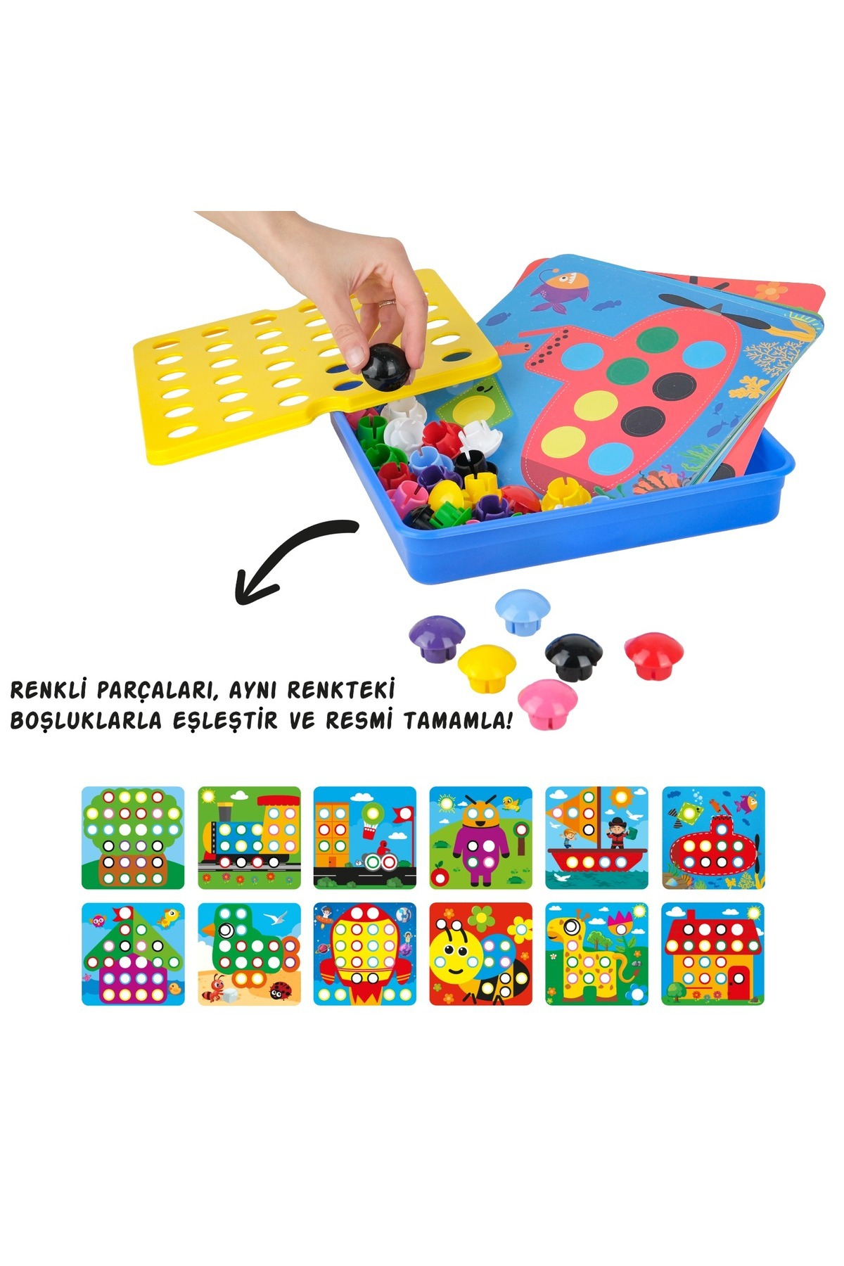 Bee Smart Rengi Bul 3 yaş oyunu Oyunu Eğitici Oyuncak Kutu Oyunu Aile Oyunu 2 yaş fotoğrafı 6 (önizleme)