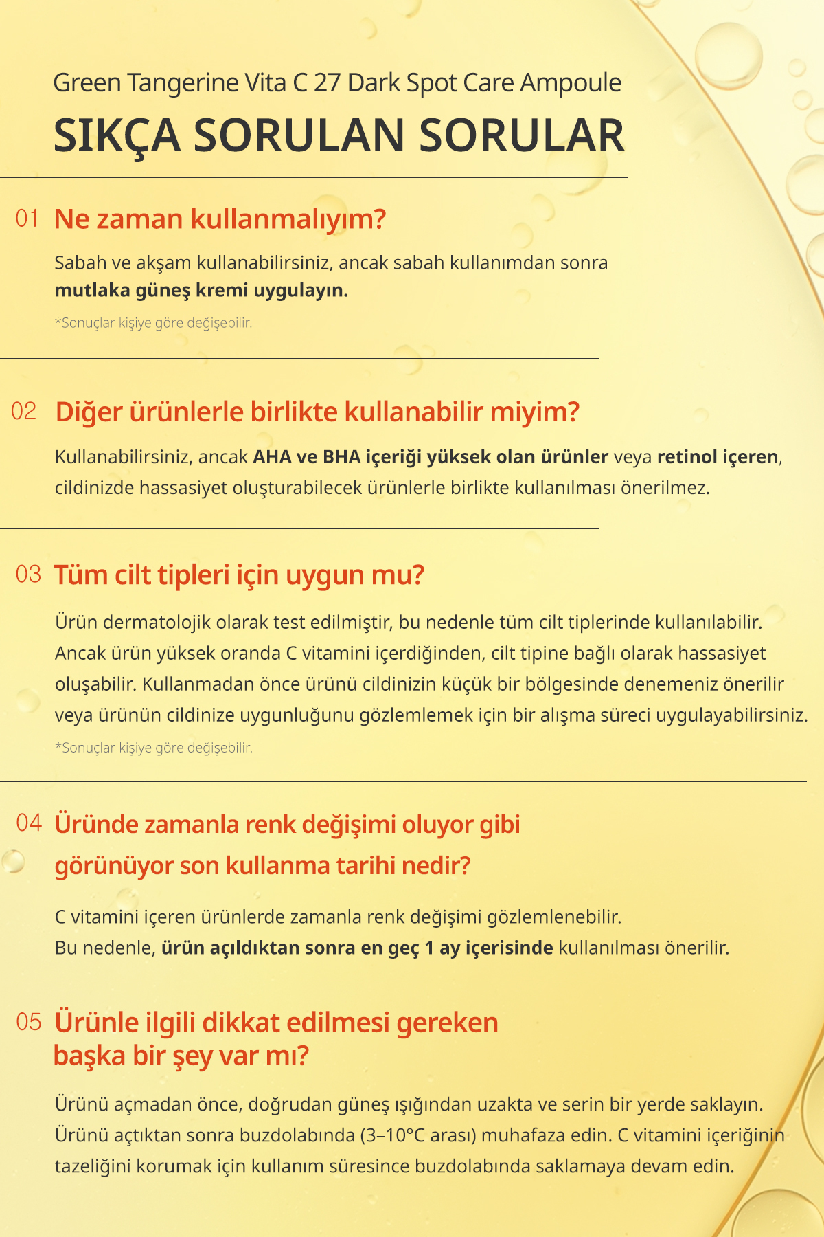 Saf C Vitamini İçerikli Konsantre Ampul GOODAL Green Tangerine Vita C 27 Dark Spot Care Ampoule — YPD-GDL00262 — تصویر 4 از 9