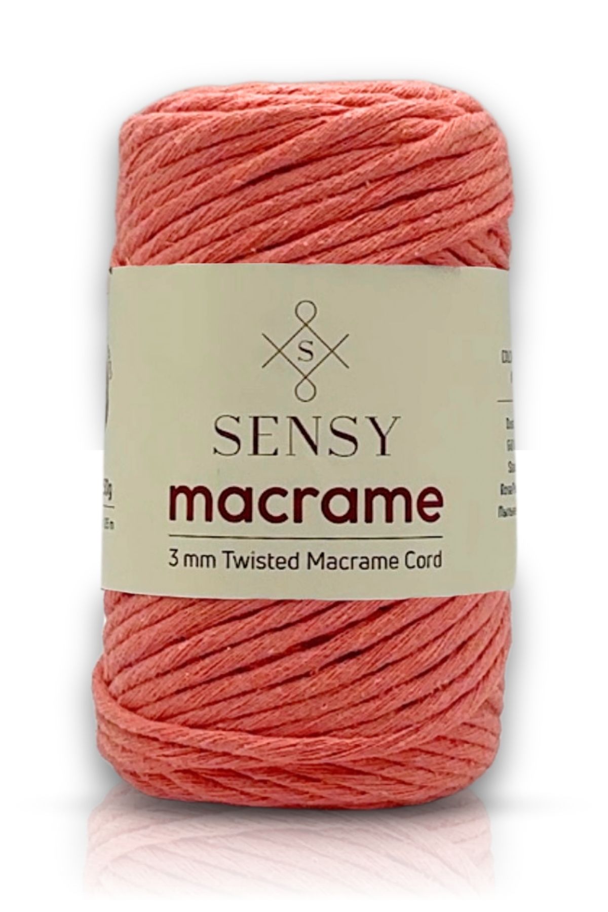 SENSY-Premium Carded Macrame Cardable Macrame Floss Macrame Hobby Floss Salmon 1