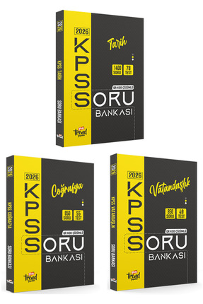 Yeni Trend Yayınları 2026 Kpss Lisans: Genel Kültür Soru Bankası 3 lü Set (QR...