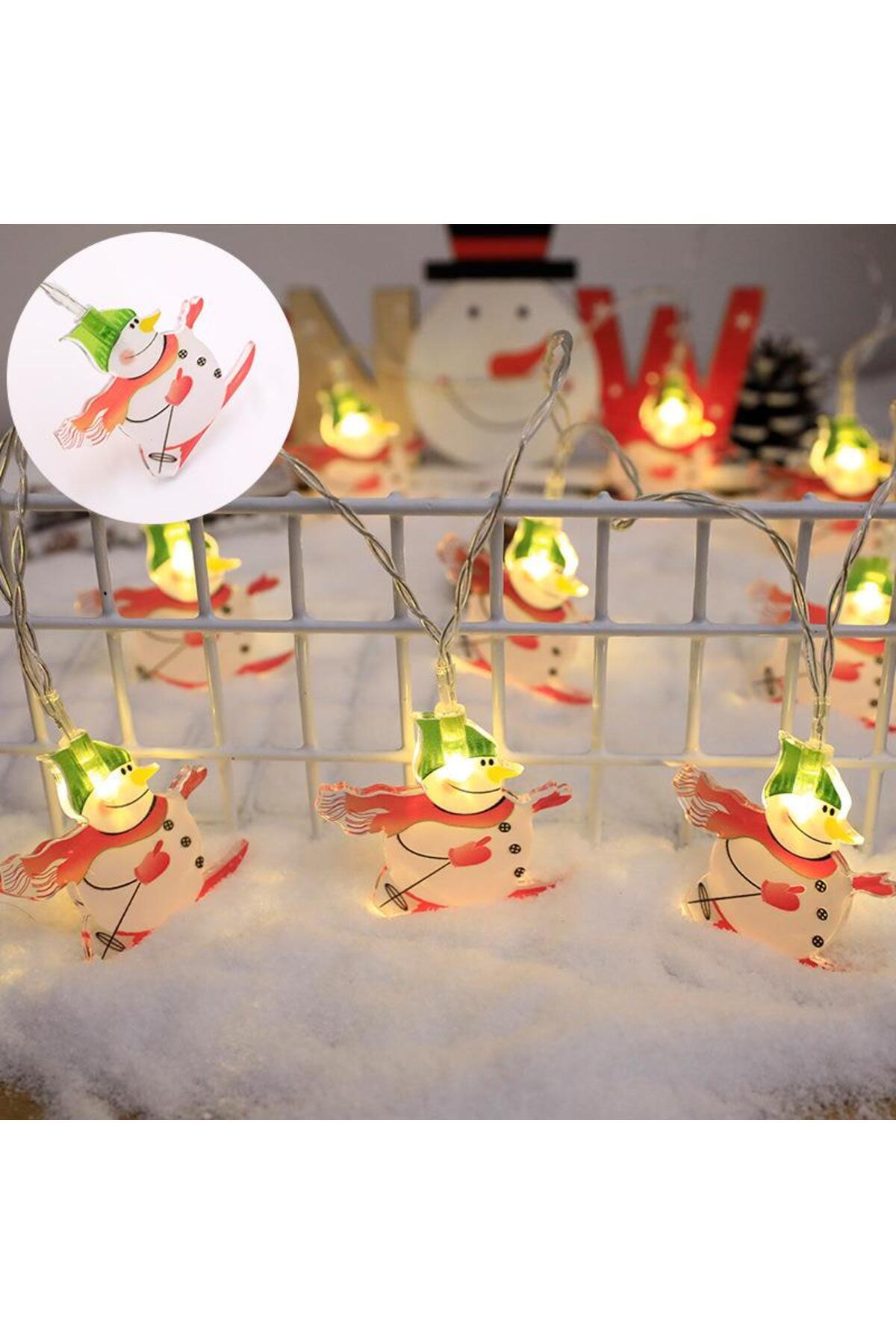 buradanaldım Uçan Kardan Adam Pilli LED Işıkl, Yılbaşı Cadılar Bayramı Parti Işıkları, Yılbağı Ağacı Süs