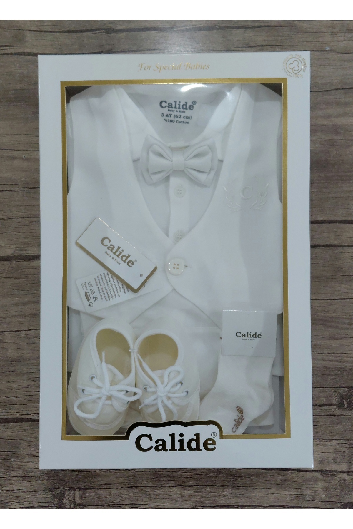 Calide Baby&Kids U Yaka Papyonlu Erkek Bebek Mevlüt Takımı / Özel Gün Kıyafeti - 6'lı Set fotoğrafı 4 (önizleme)