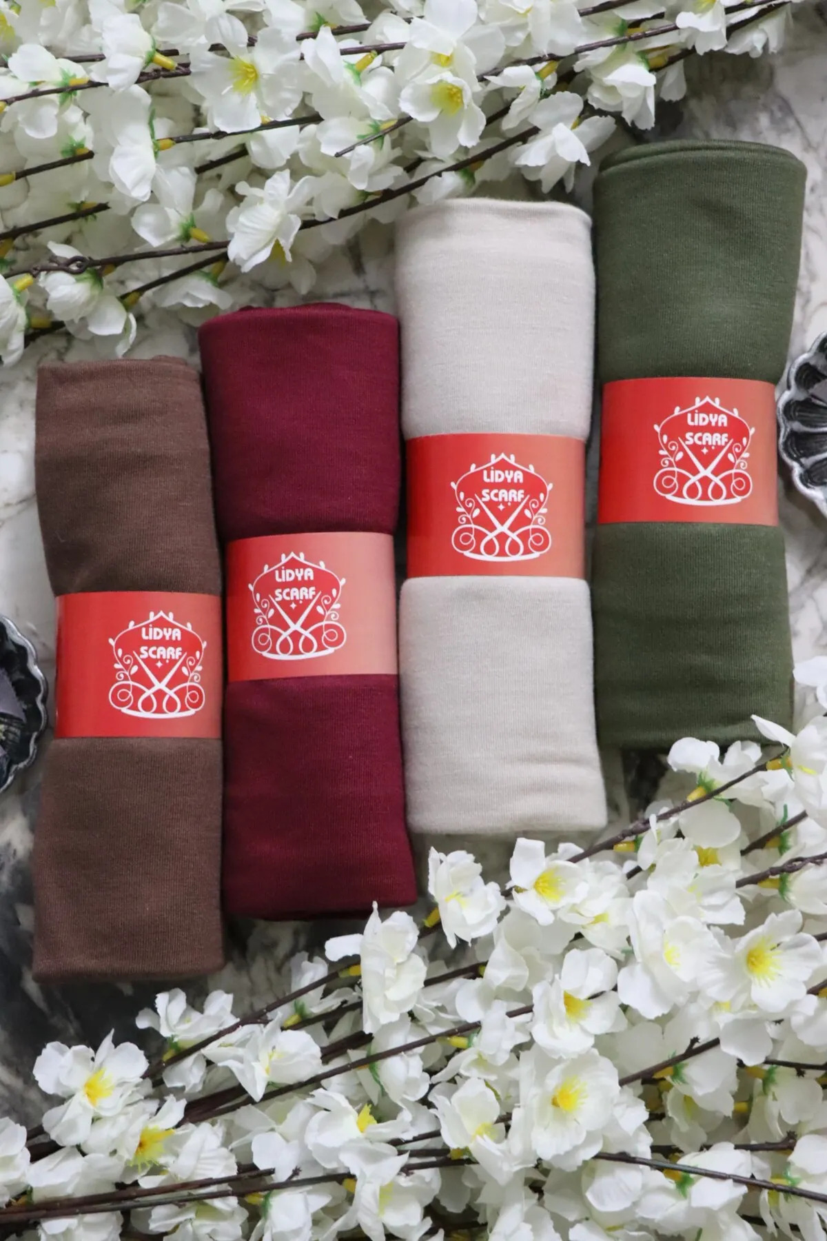Soft Textured Combed Cotton Shawl Set of 4