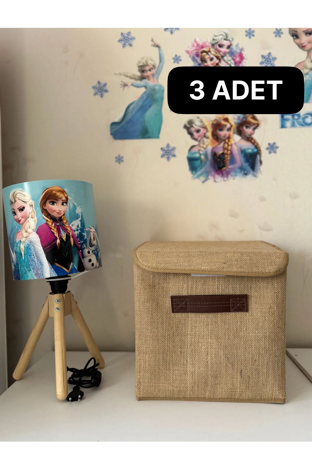 Eyfe Home 3 Adet Jüt Kapaklı Dolap Içi Çamaşır Oyuncak Düzenleyici Katlanır Saklama Kutusu 30x30x30 cm