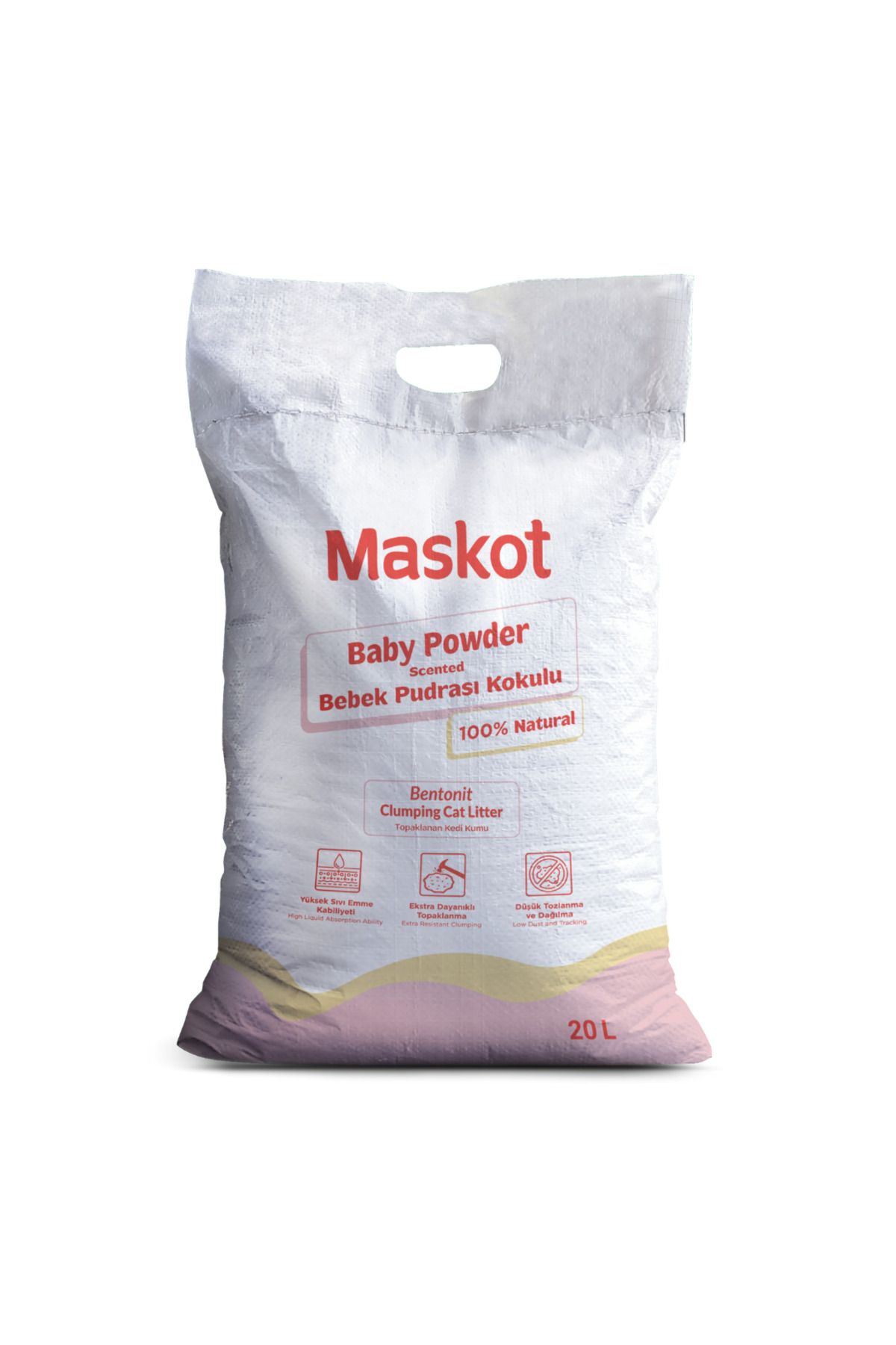 Maskot Bebek Pudrası Kokulu Kedi Kumu 20 L