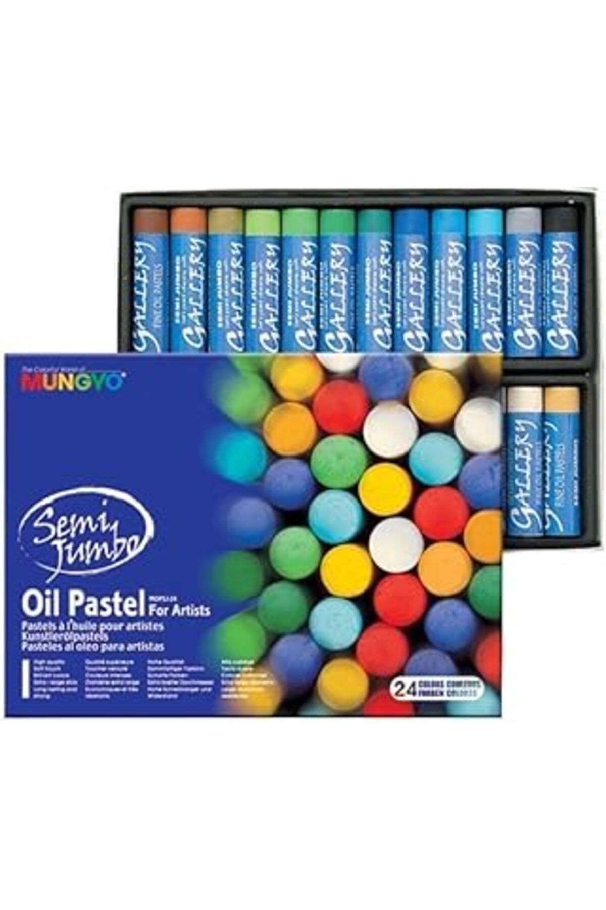 Qedii Mungyo Mopsj-24 Pastel Boya, 24 Renk