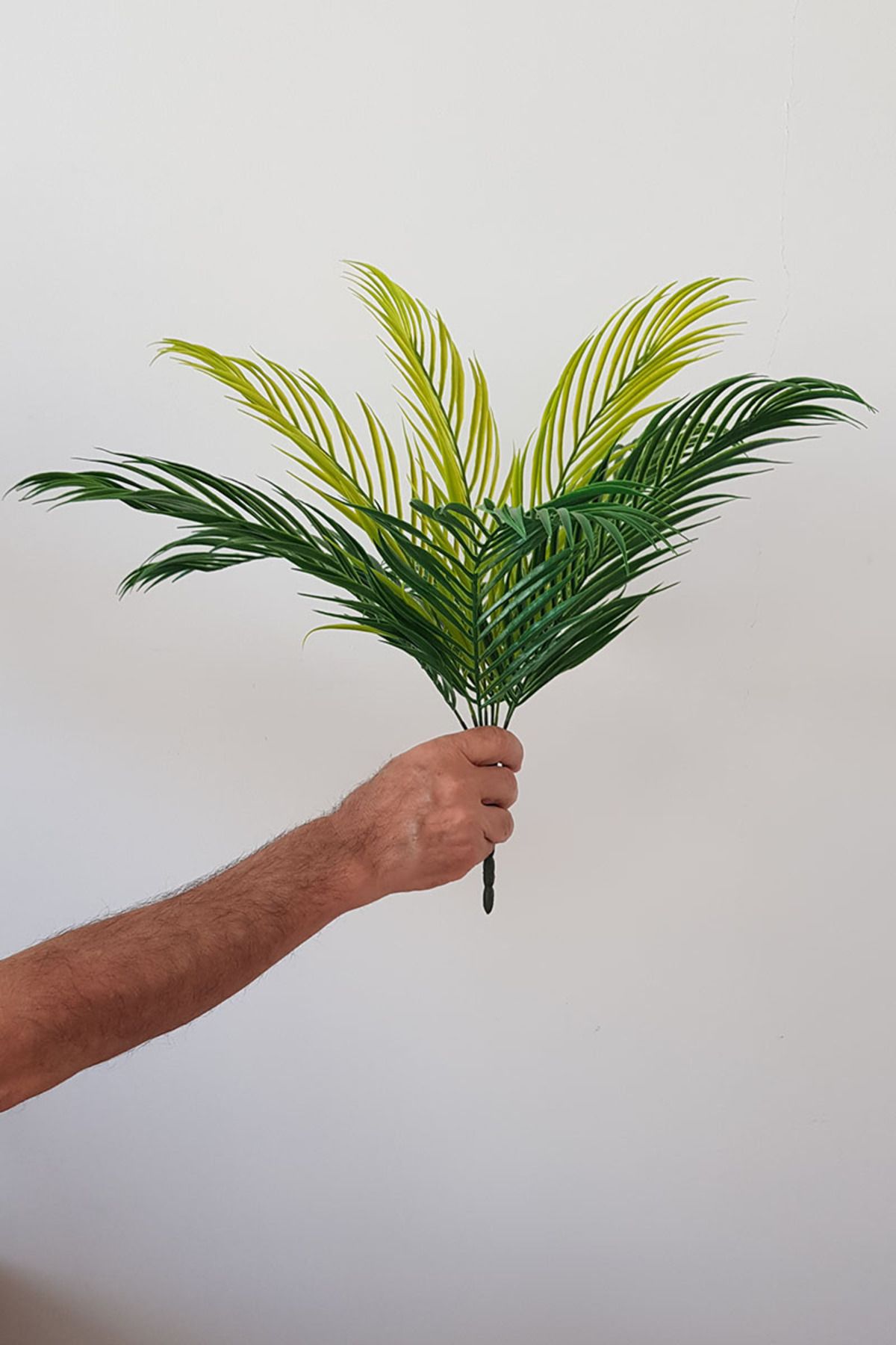 adresiburasi Yapay Bitki 9 Dallı Palmiye Yaprağı Demeti 50 cm