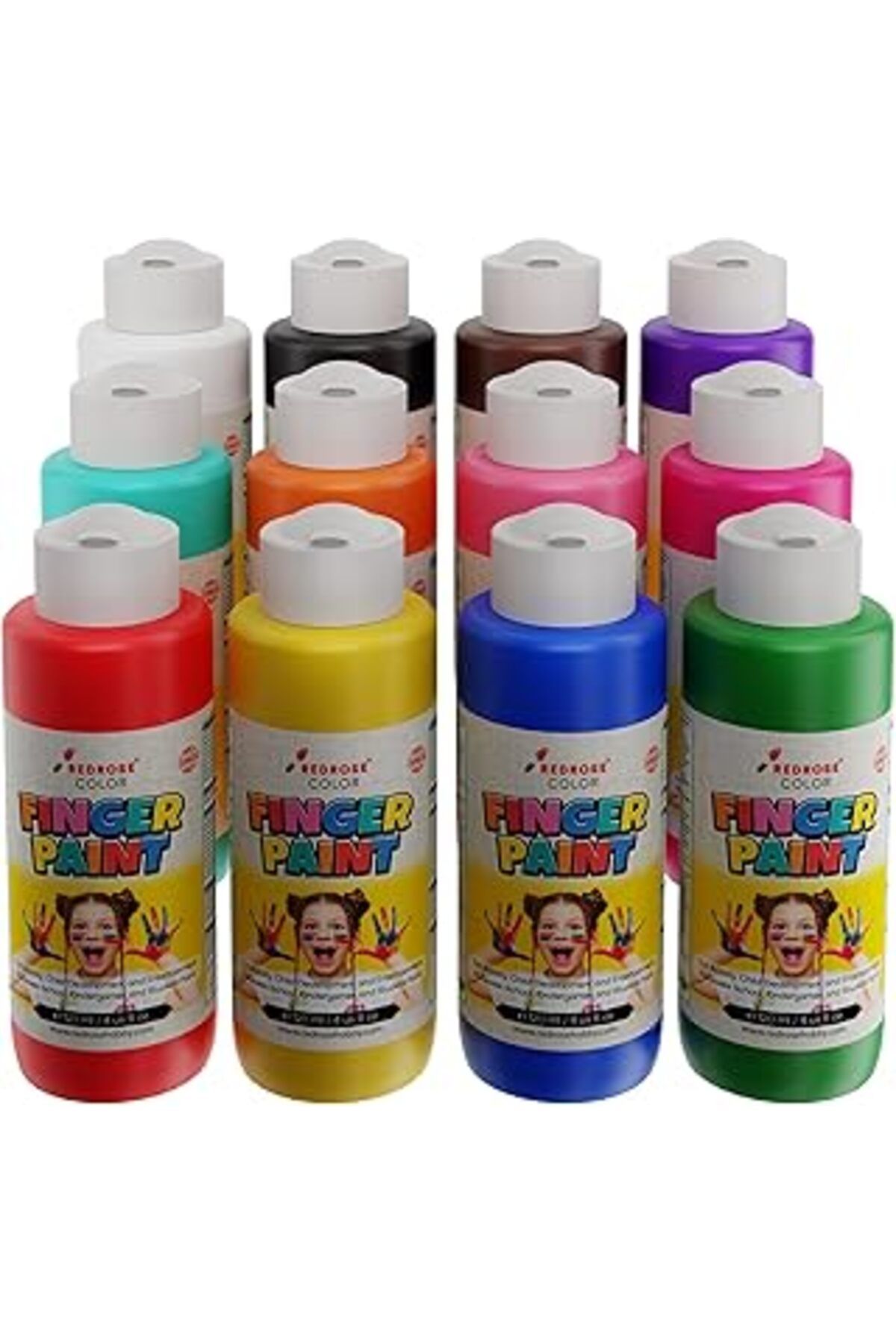 Qedii Red Rose Tüm Renkler Parmak Boyası 12'Li Set 12X120 Ml