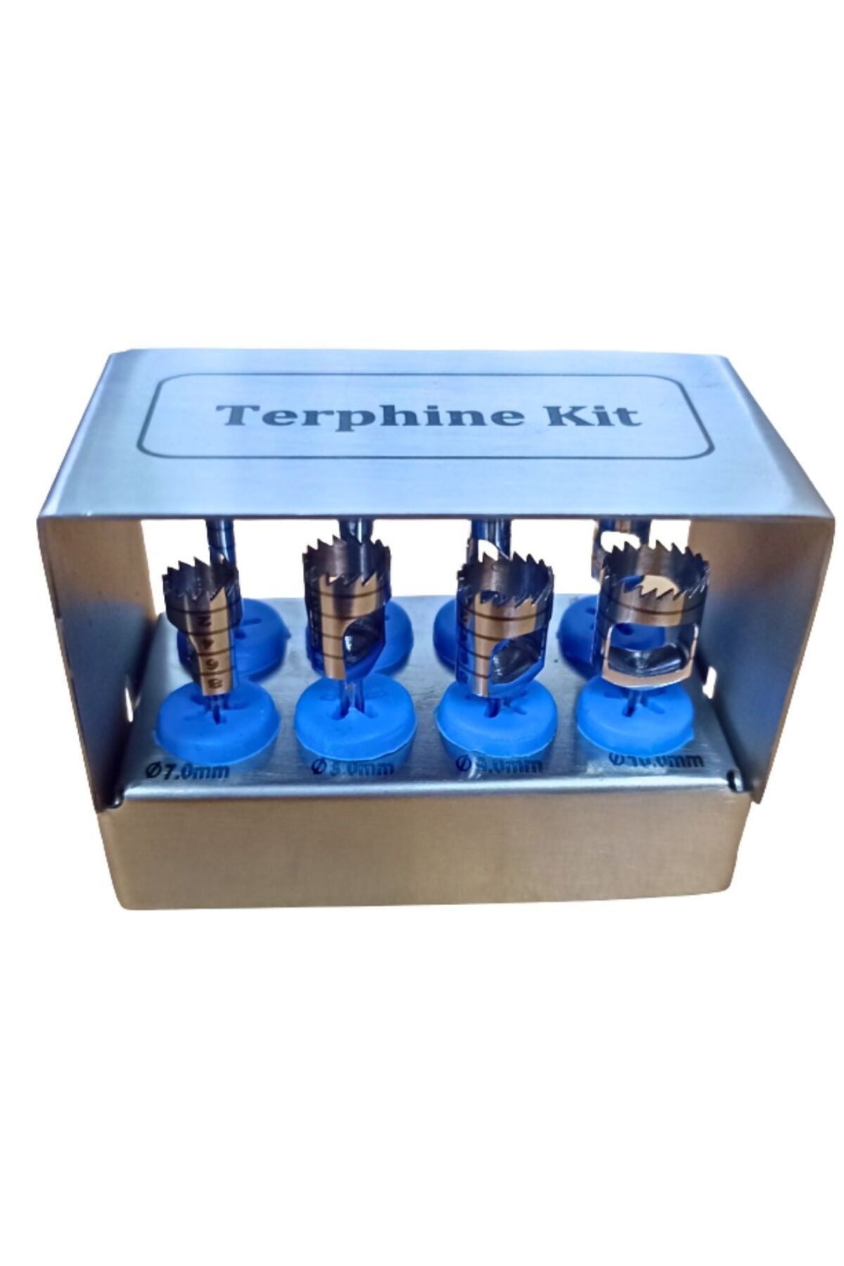 barishan medikal Terphine Kit 8 Parça Dental Trephine Drills Kit Frez Seti Çelik Cerrahi Eğitim Seti