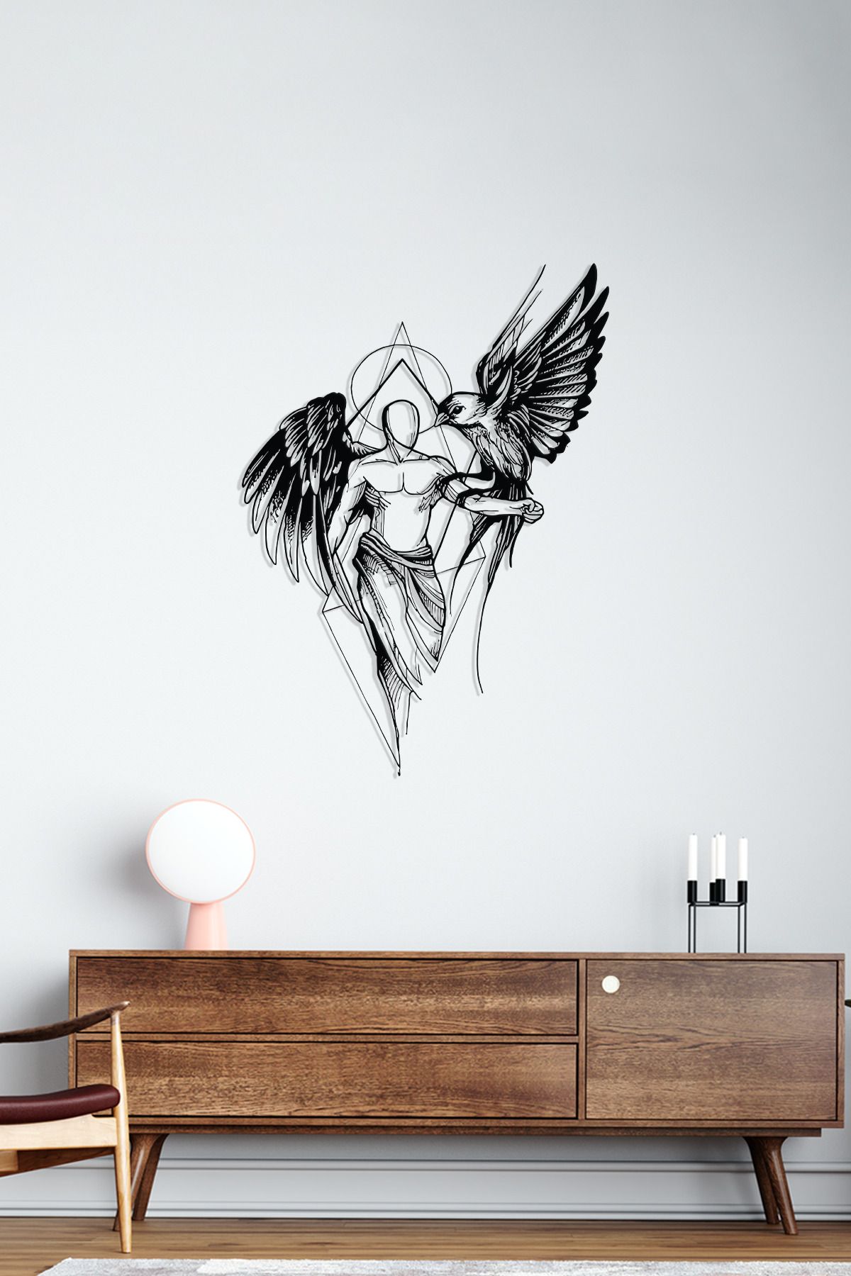 cncrafft Unicorn Adam Metal Tablo – Sanatsal Figür Duvar Dekoru