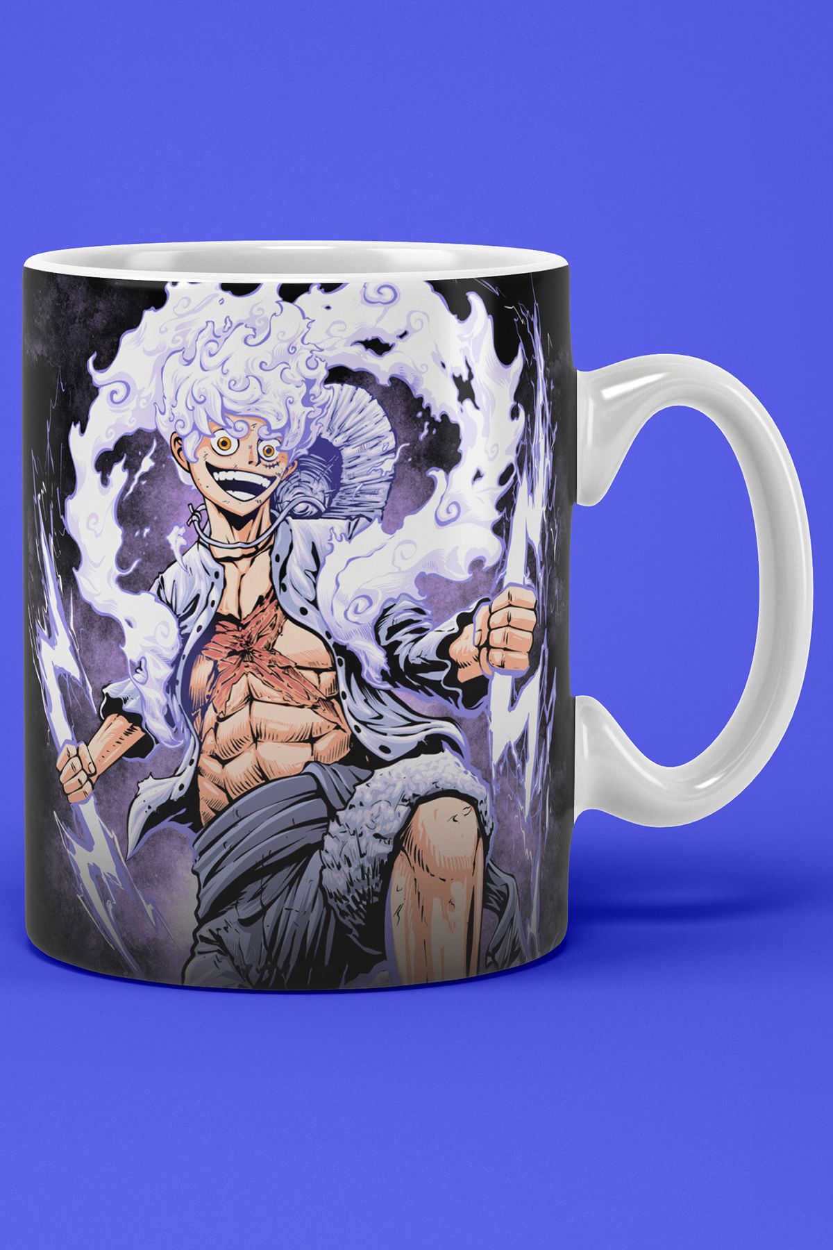 BİBANAPROMOSYON Anime One Piece Luffy Gear 5 Baskılı Kupa Bardak