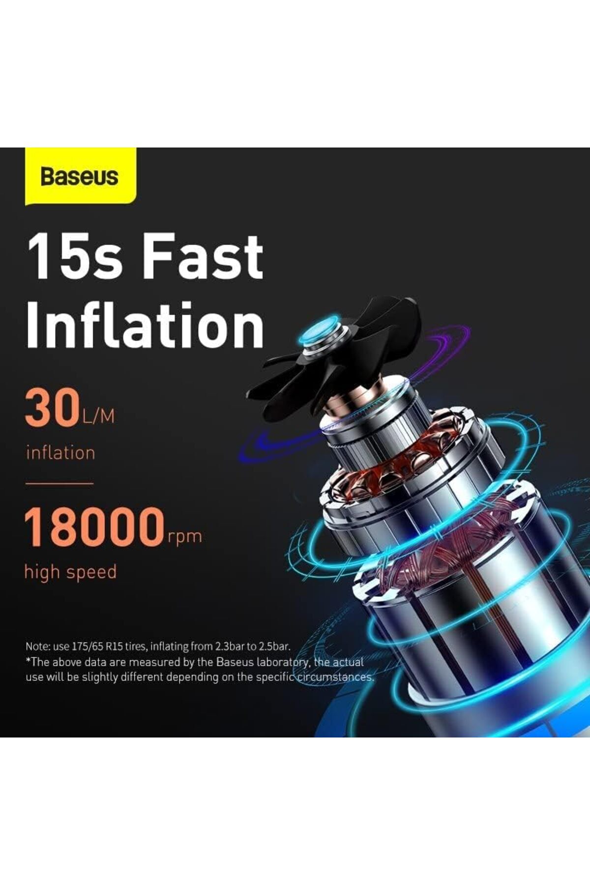 Baseus-Super Mini Inflator Pump Portable Air Compressor 5