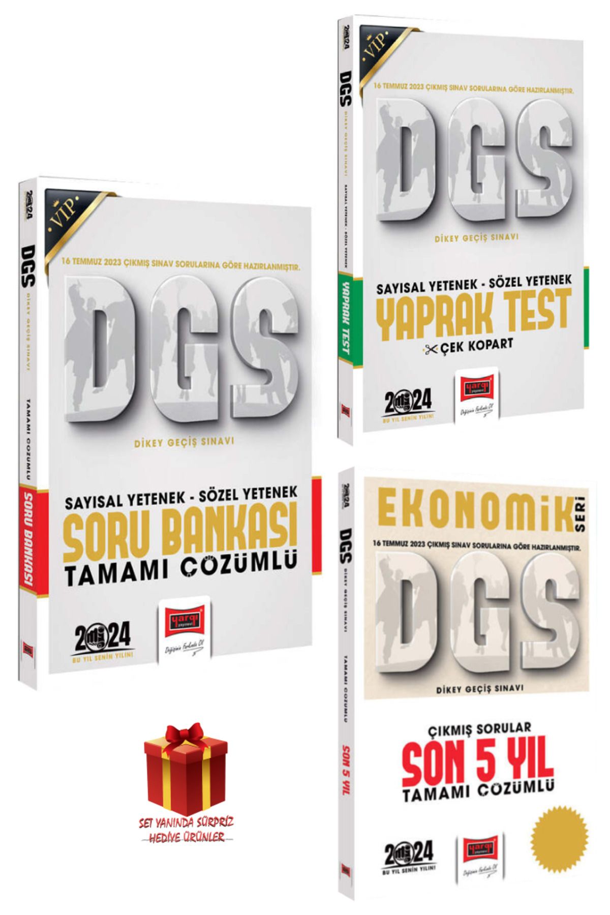 Yargı Yayınları DGS Sayısal Yetenek-Sözel Yetenek Soru Bankası+Yaprak Test+Son 5 Yıl Çıkmış Sorular+Hediye