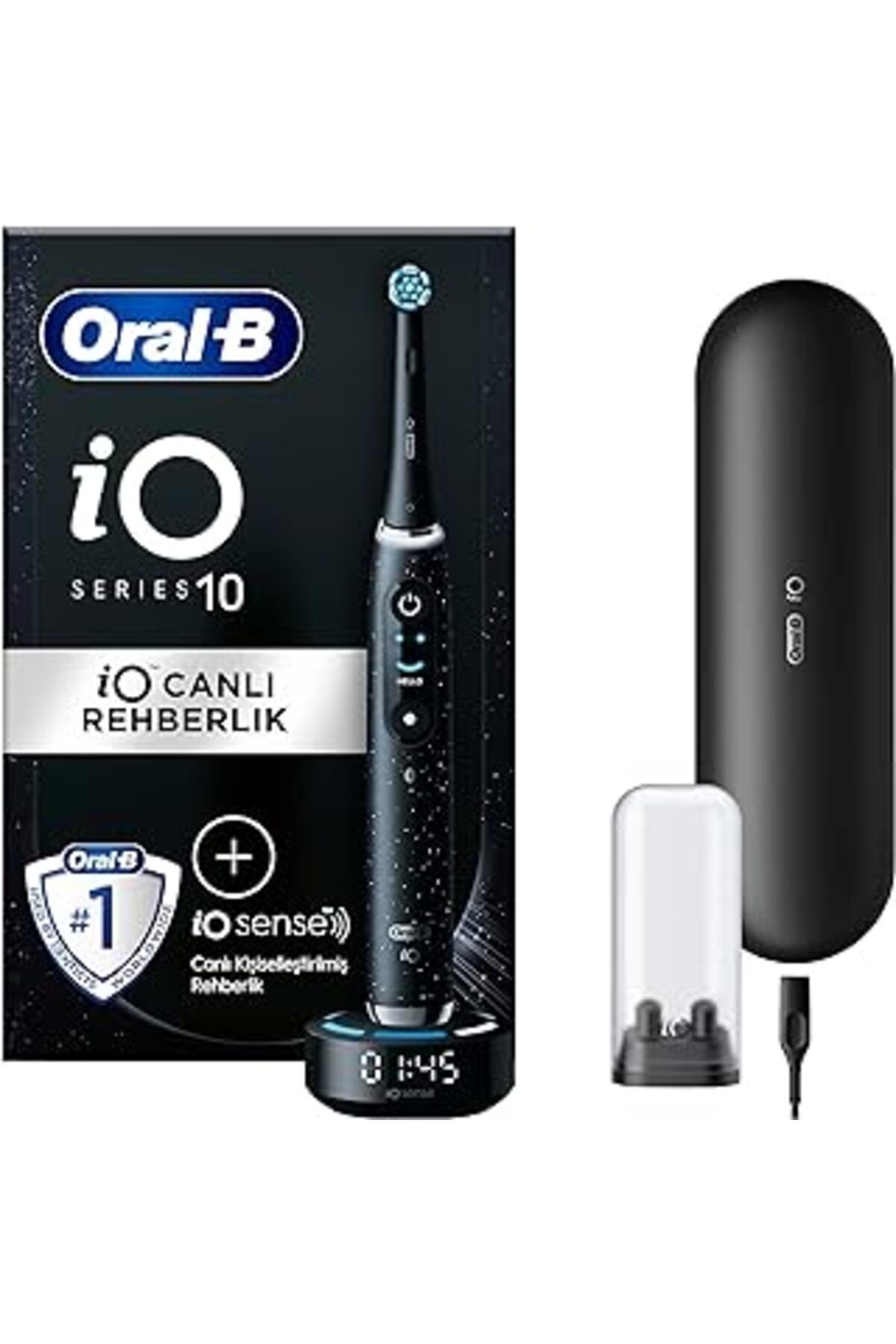 Pazarcan Io Sense Ile Io - 10 Siyah Elektrikli/Şarjlı Diş Fırçası