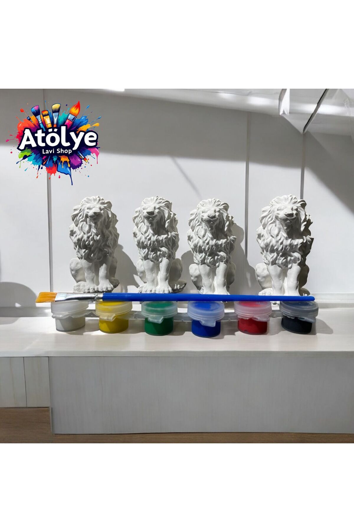 Atölye Lavi Shop ASLANLAR 4'LÜ ANNE ÇOCUK ETKİNLİK SETİ