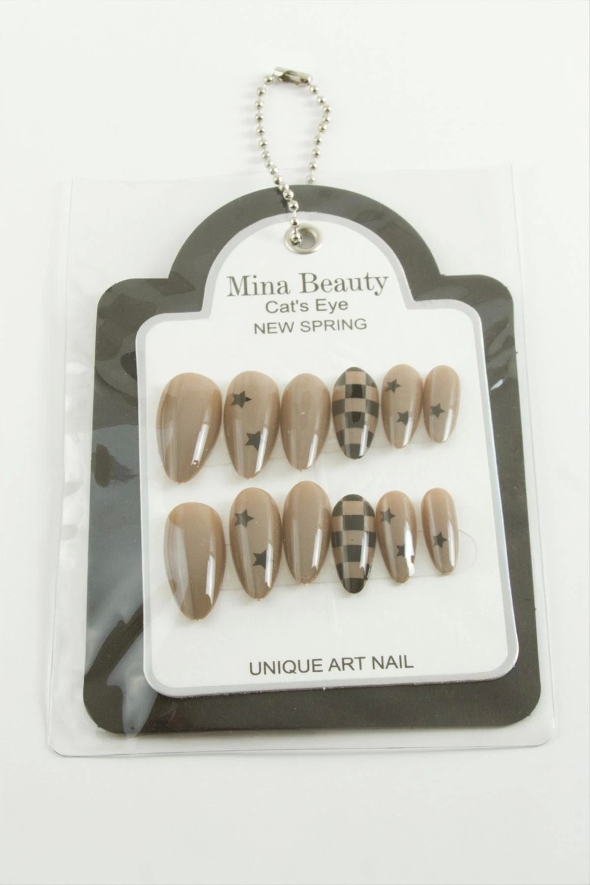 MT29 GİYİM Desenli Mina Beauty Kedi Gözü Takma Tırnak