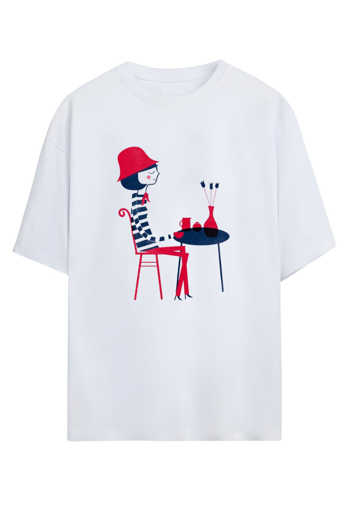 MAGORS GraffTee Unisex %100 Organik Pamuk Bisiklet Yaka Illustrasyon Baskılı Özel Tasarım T-shirt