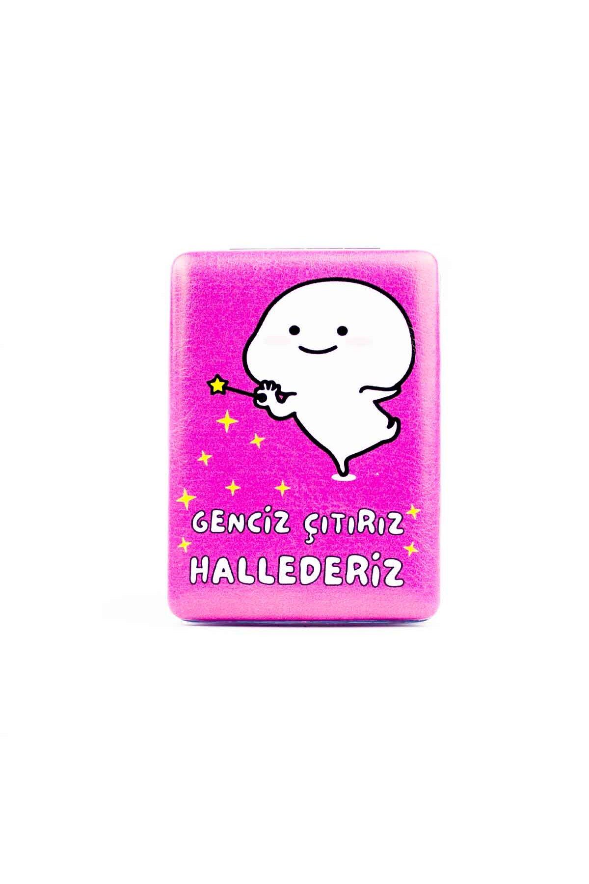 PALTO TASARIM Genciz Çıtırız Hallederiz Cep Çanta Makyaj Aynası - Kompakt Cep Aynası