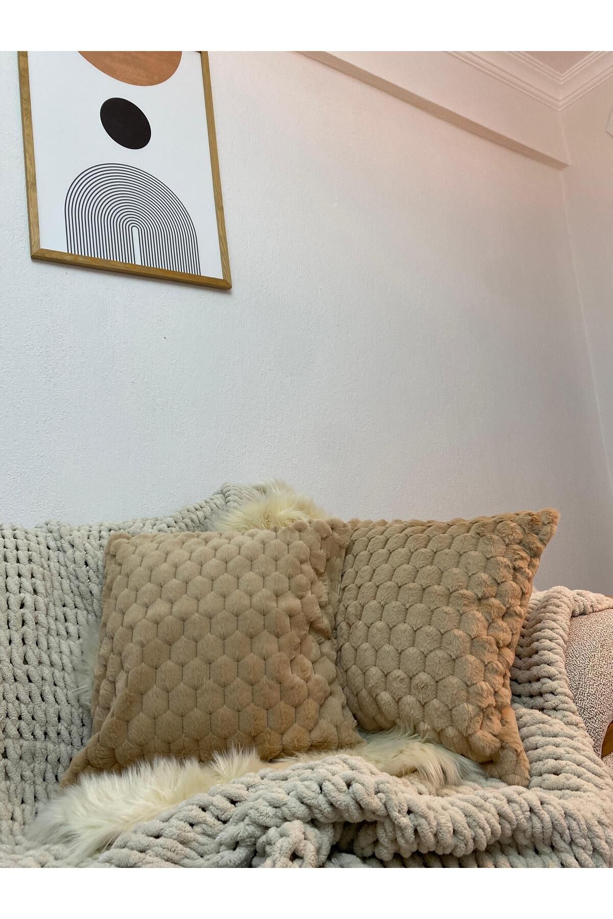 MERİLORA Peluş 2'li Kırlent Kılıfı